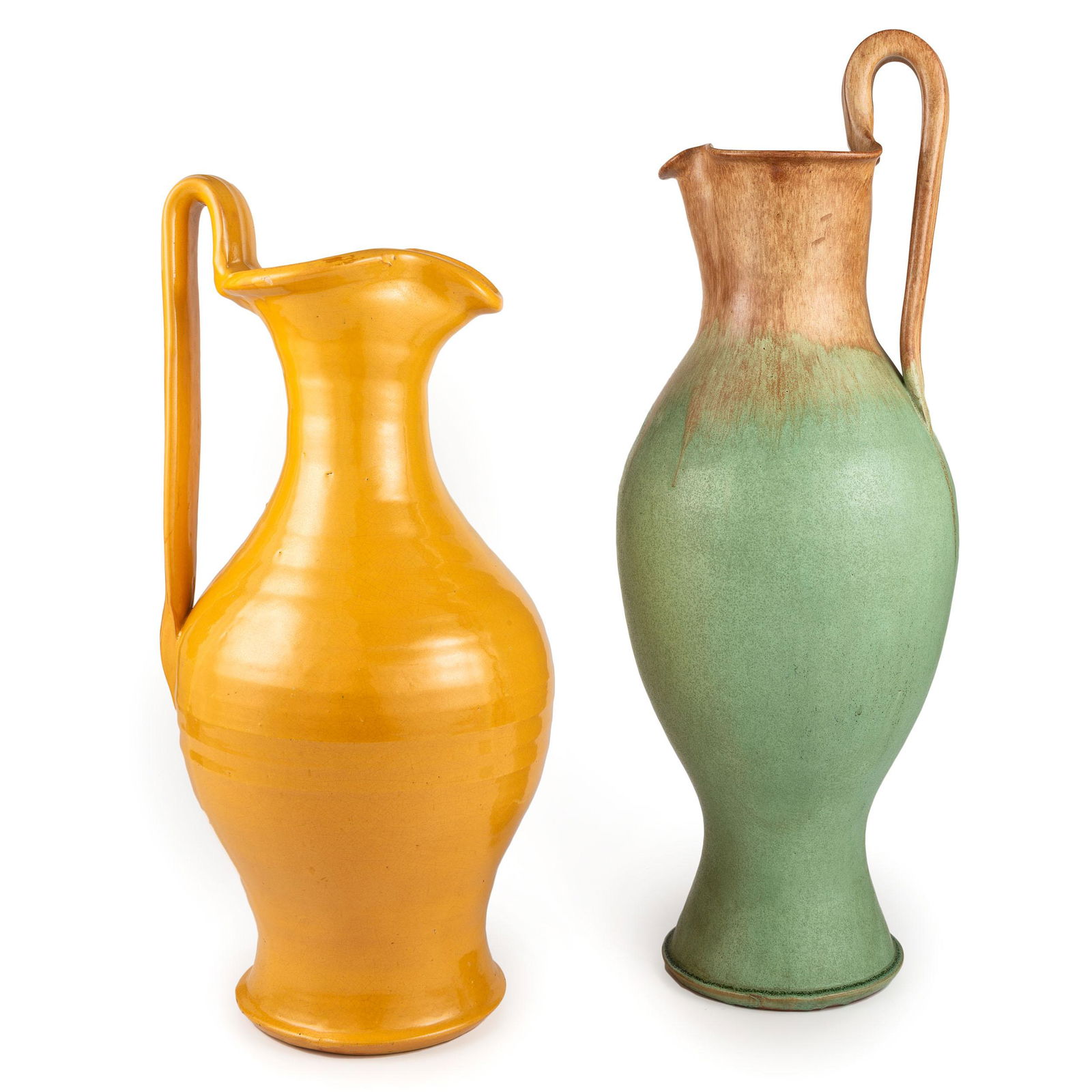 Two Large Art Pottery Ewers, Attributed to Cole Family (1 of 4)