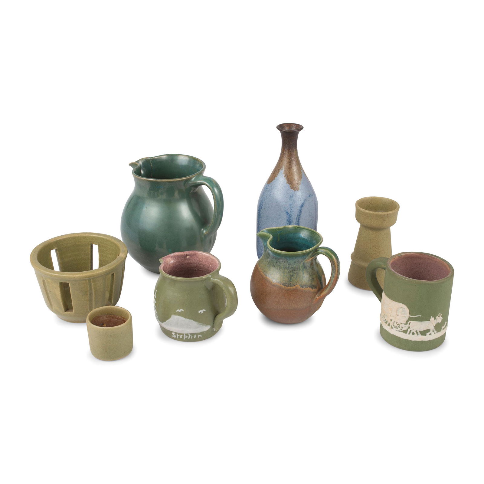 Eight Pieces of Southern Art Pottery (1 of 8)