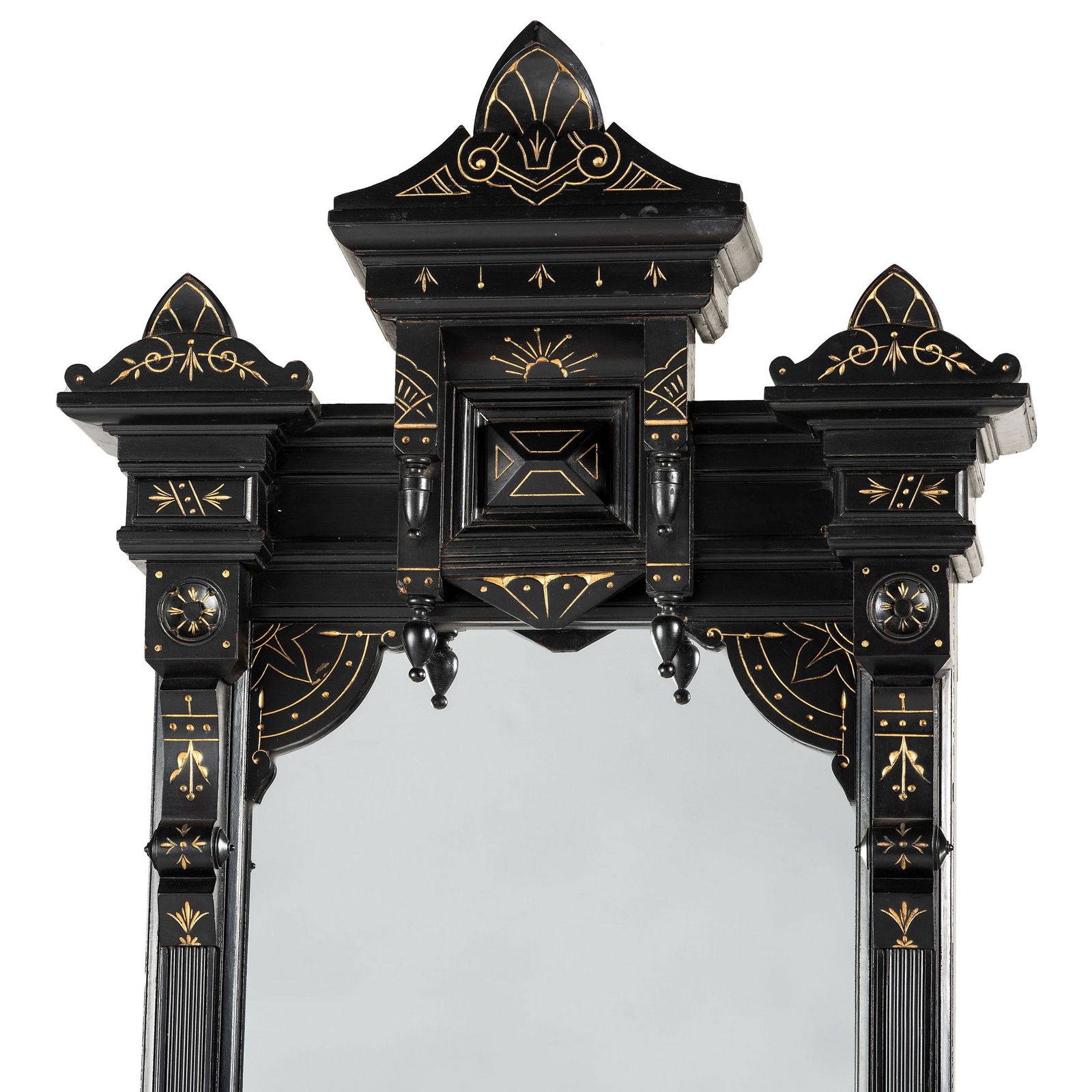 A Victorian Ebonized and Parcel Gilt Pier MirrorCirca (1 of 3)