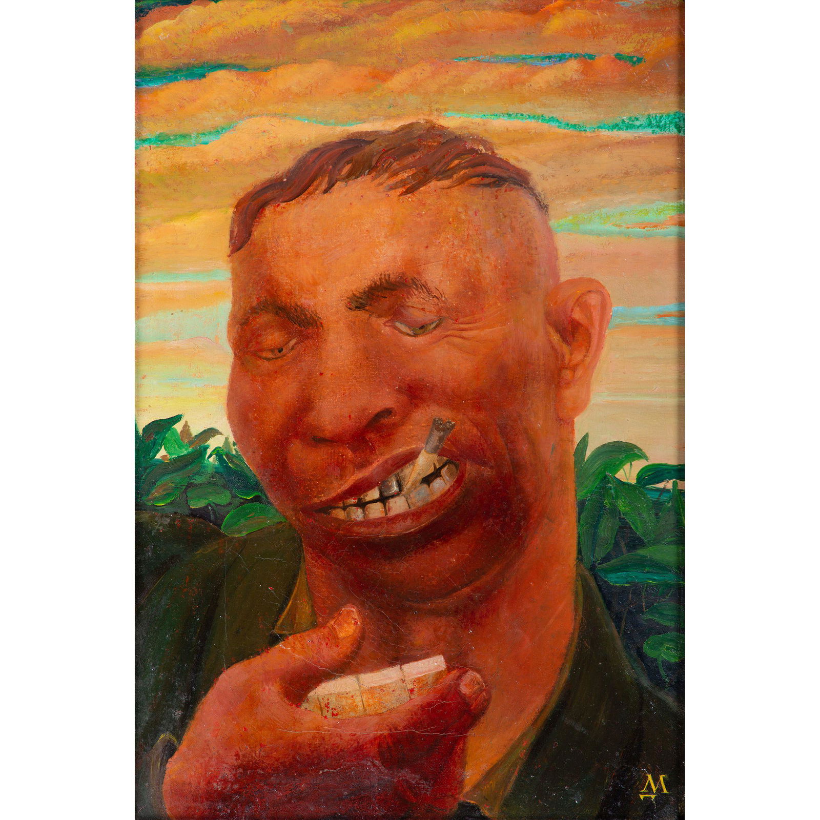 David Miretsky (Russian, b. 1939) Untitled (Smoker) (1 of 2)