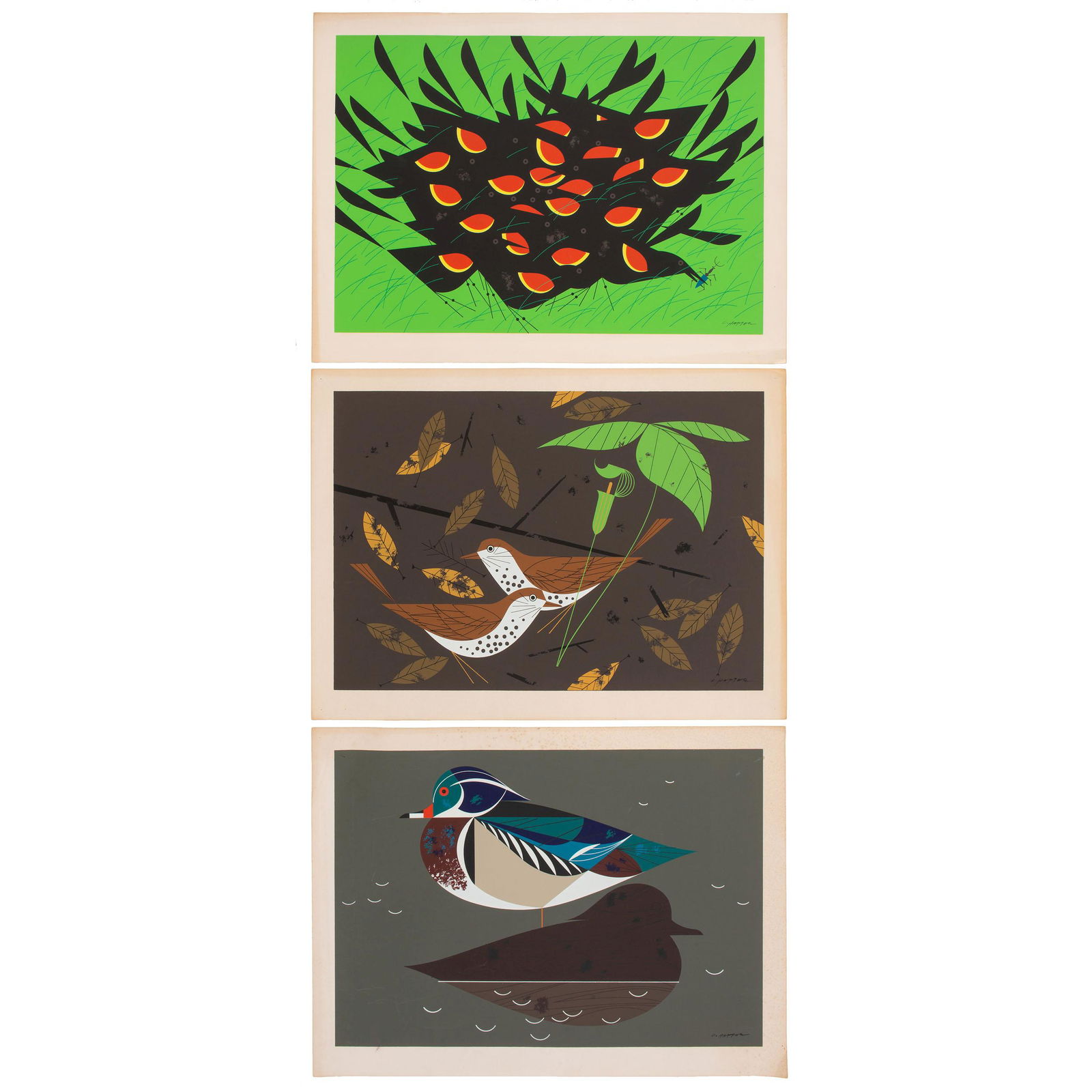 Three Charley Harper Serigraphs (1 of 2)