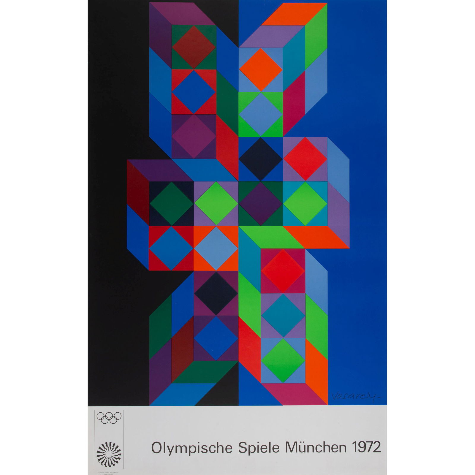 A Victor Vasarely Poster for Olympische Spiele Munchen, (1 of 1)