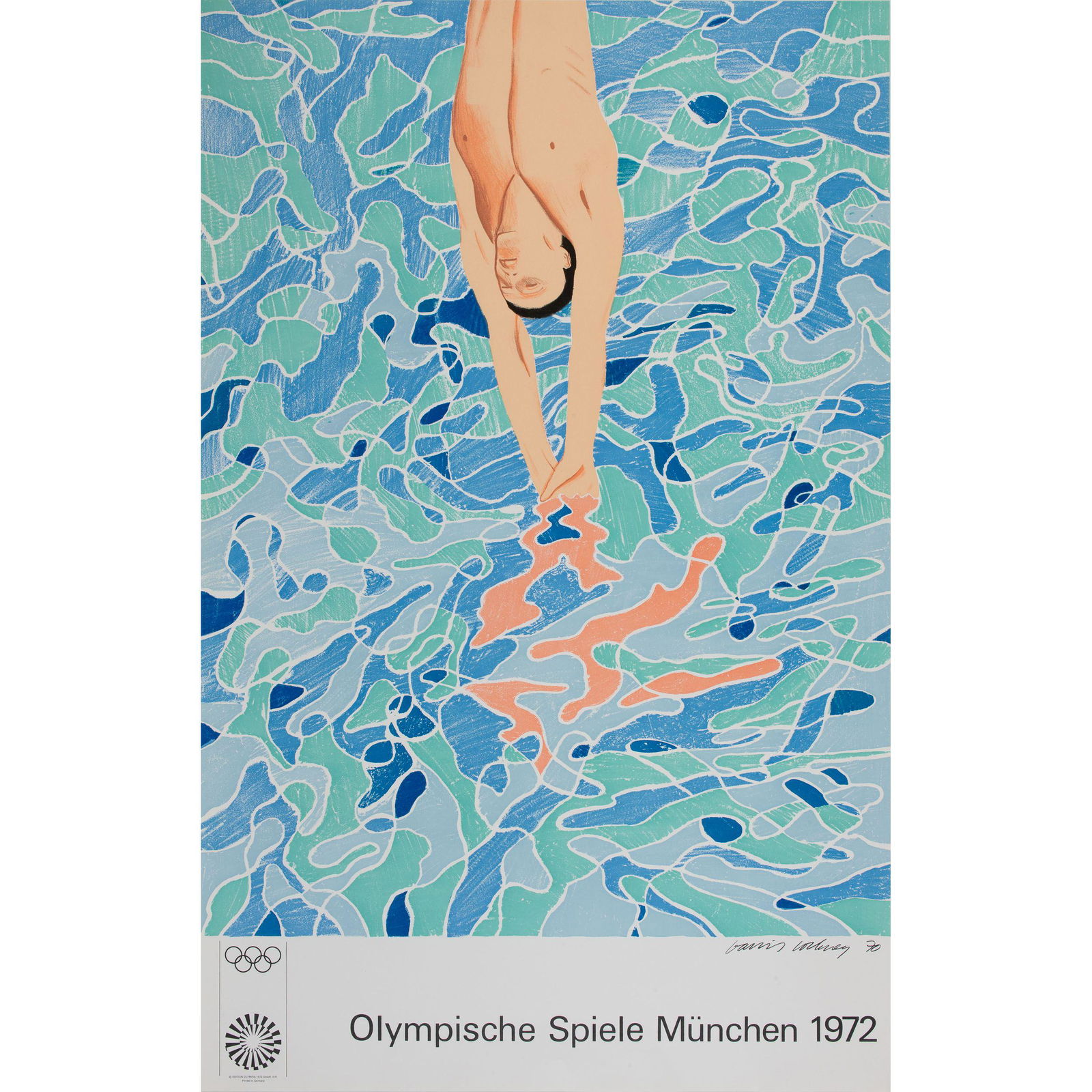 A David Hockney Poster for Olympische Spiele Munchen, (1 of 1)