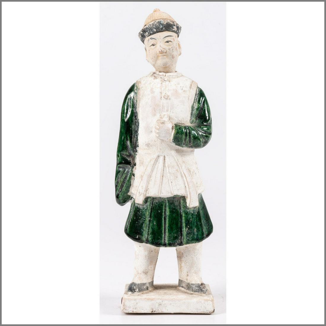 A Chinese Terracotta Figure with Polychrome Decoration (1 of 4)