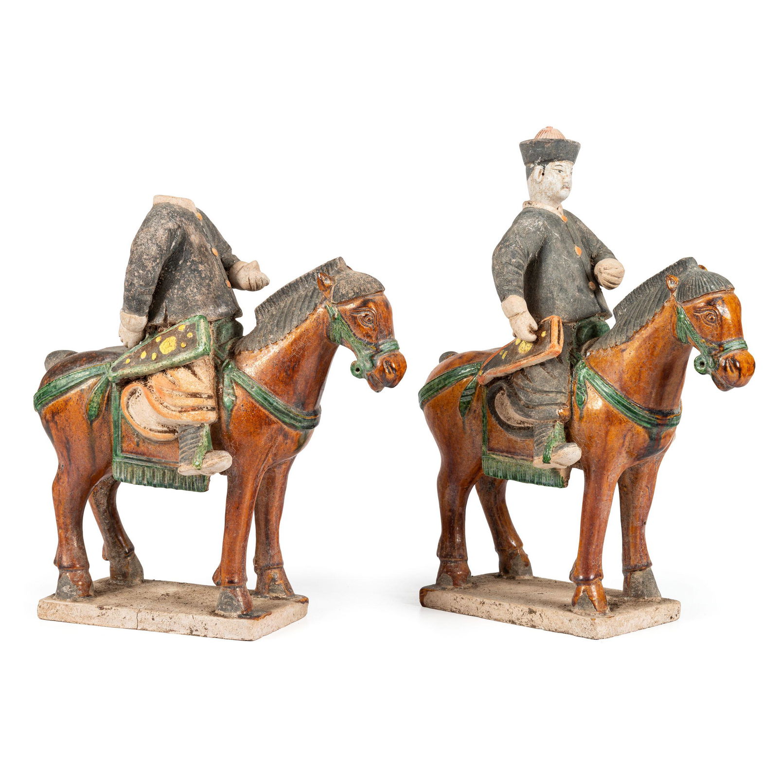 Two Chinese Terracotta Equestrian Figures (1 of 3)