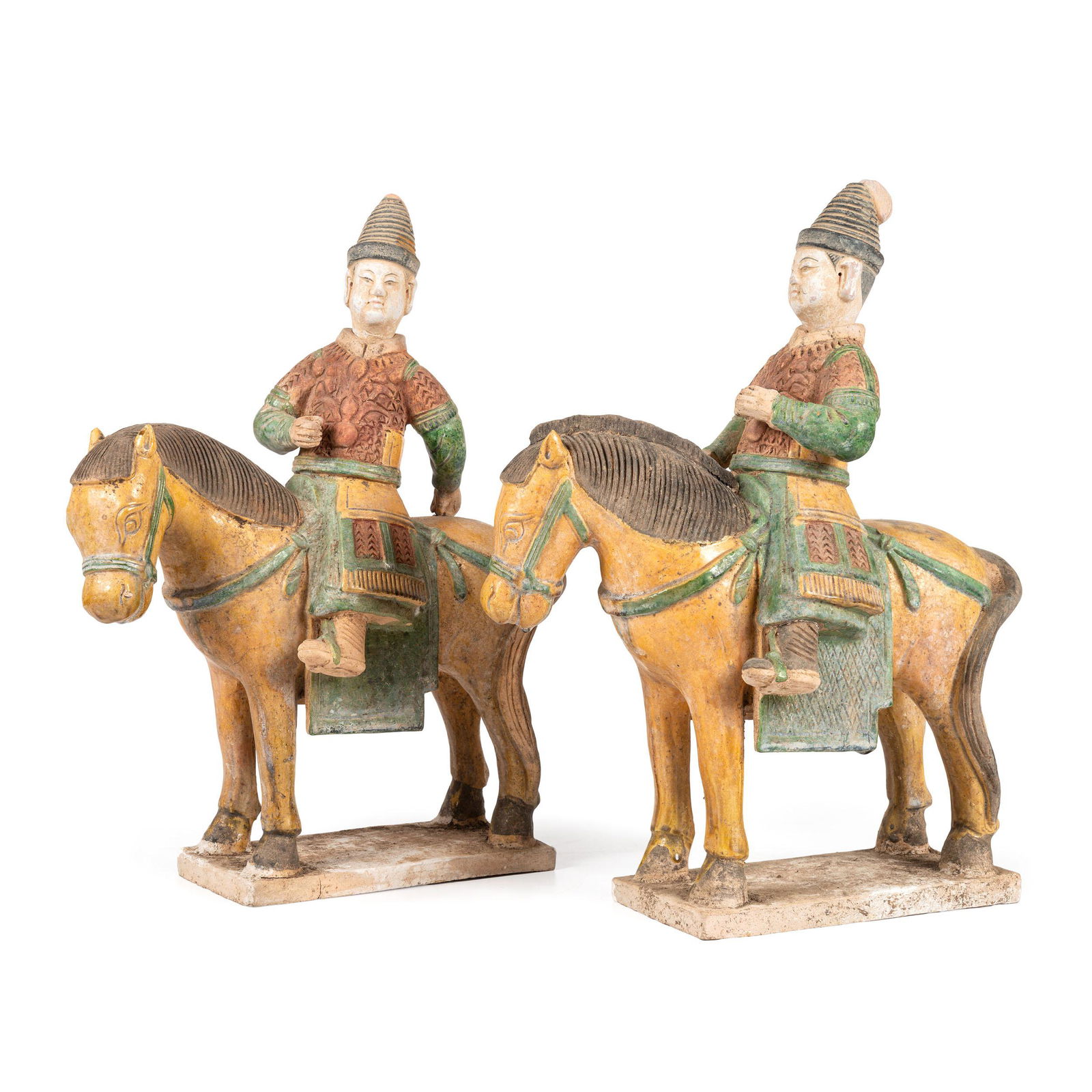 A Pair of Chinese Terracotta Equestrian Figures (1 of 4)
