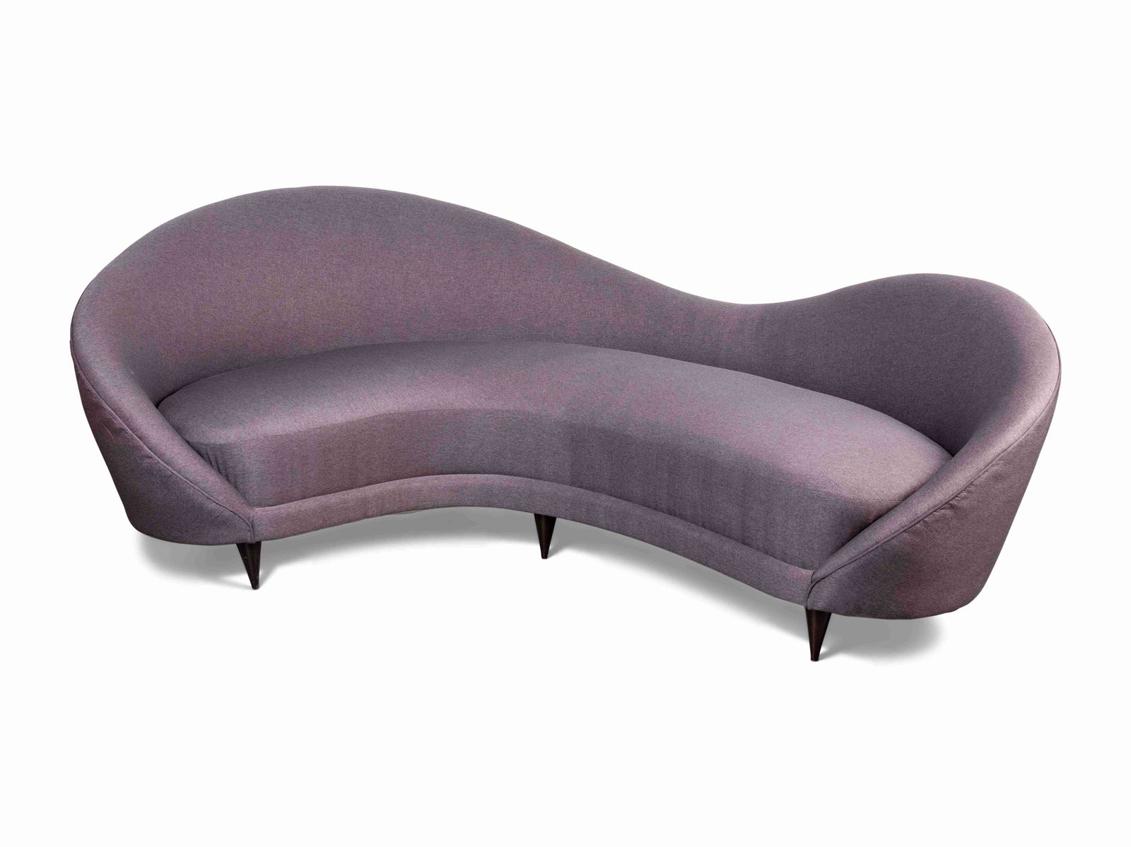 Italian Mid 20th Century Curved Sofa   (1 of 3)