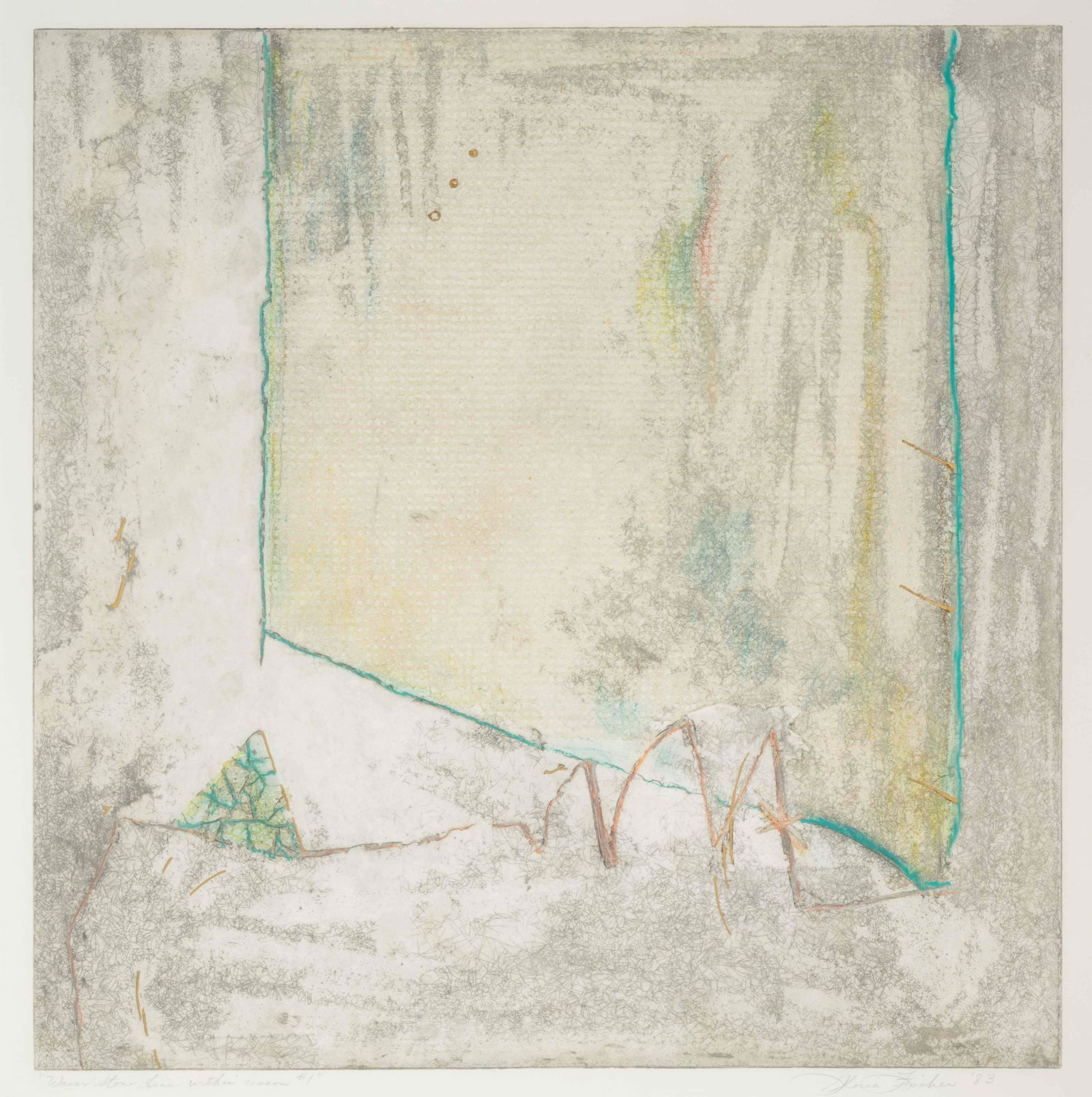 Gloria Fischer (American, 1942-2017) Warm Stone Line (1 of 6)