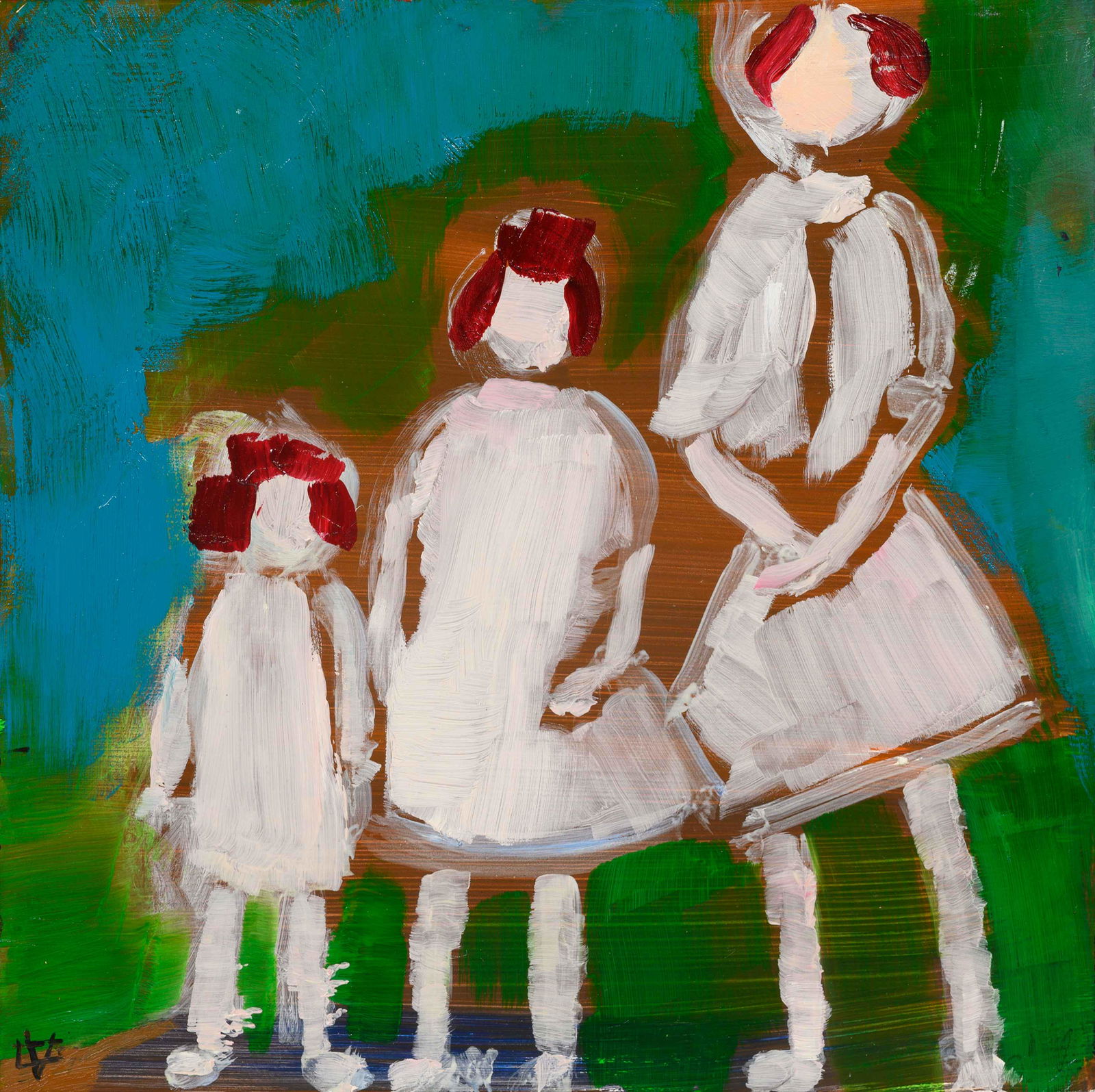 Gloria Vanderbilt (American, 1924-2019) Girls in White, (1 of 4)