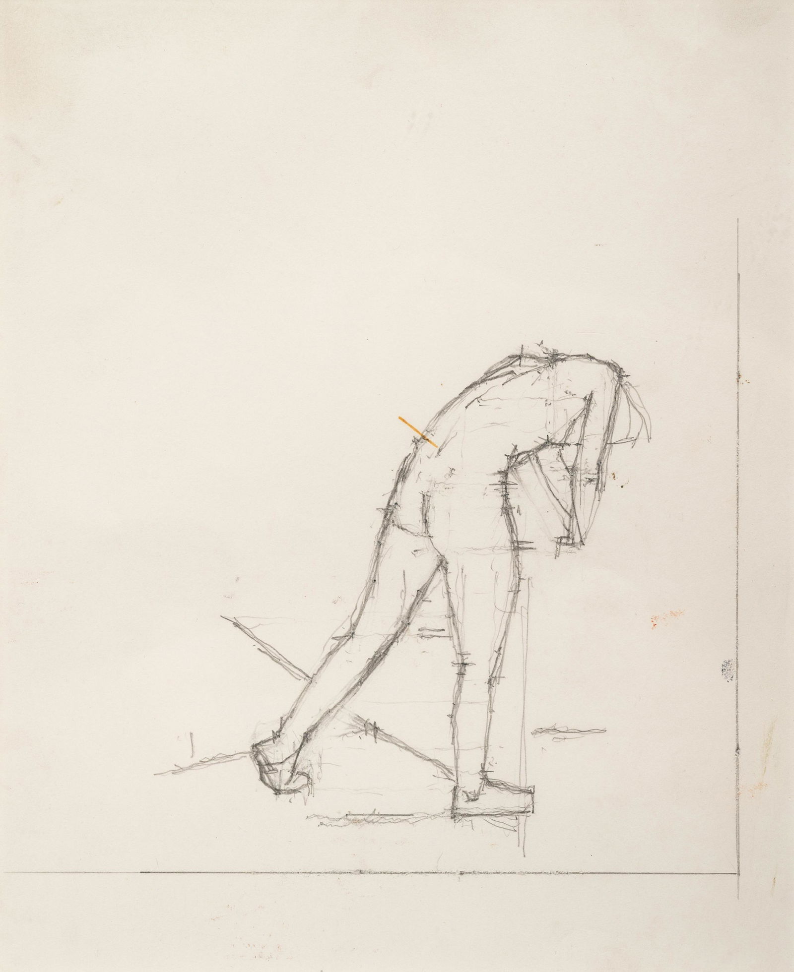 Euan Uglow (British, 1932-2000) Study for "The Blue (1 of 4)