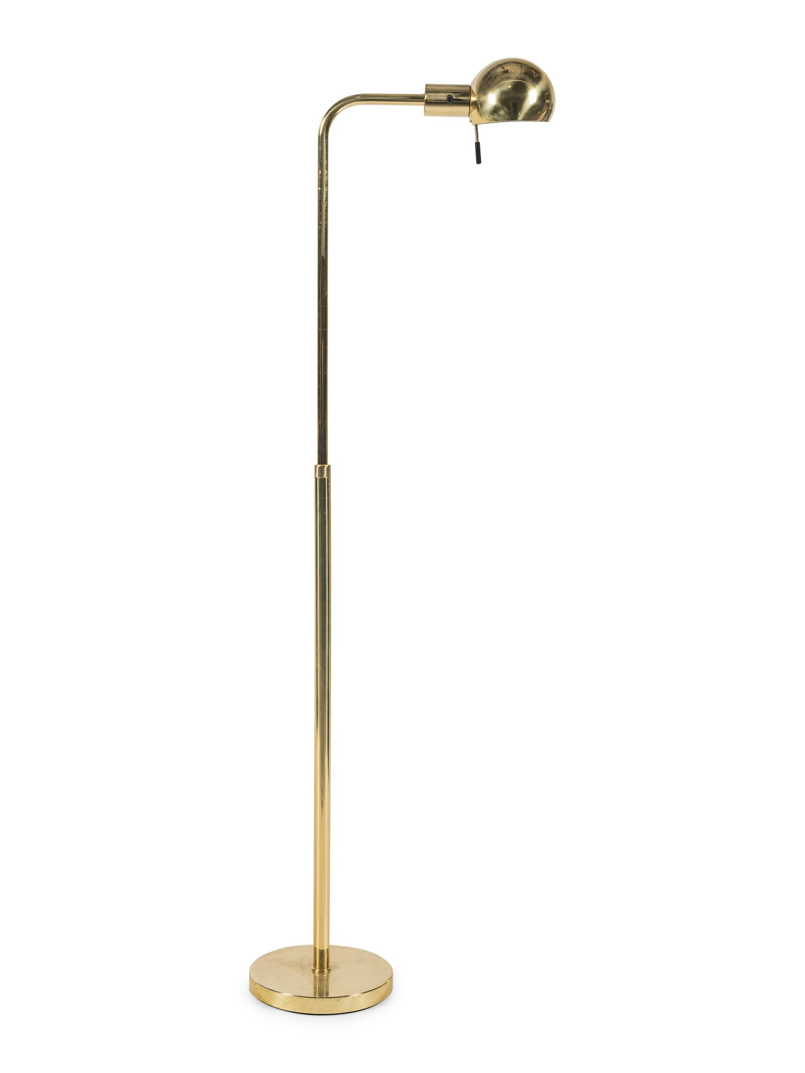 Hansen Lighting Late 20th Century Adjustable Floor: Hansen Lighting Late 20th Century Adjustable Floor LampMetalarte, Spain brass impressed manufacturer's mark to underside H 61 1/2 inches.