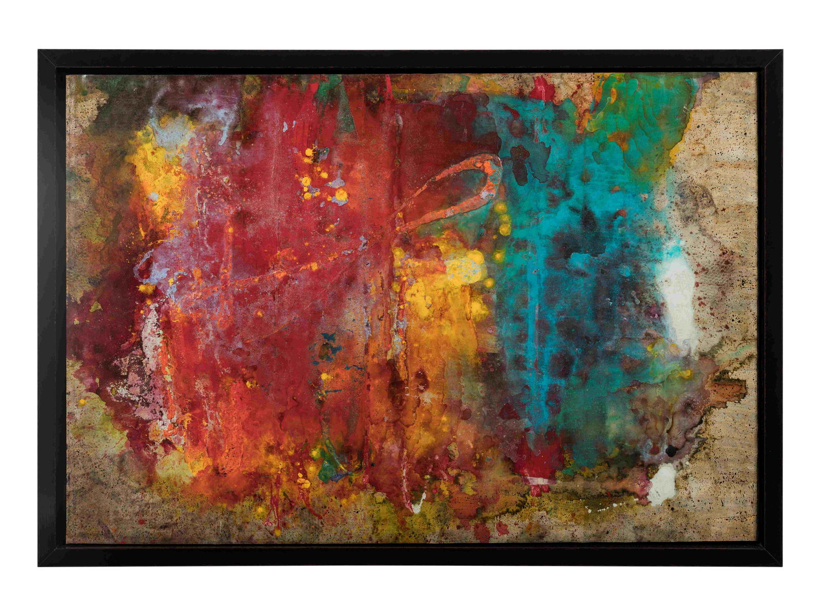 Jamali (Pakistani, b. 1944) Untitled (Abstract): Jamali (Pakistani, b. 1944) Untitled (Abstract) mixed media on canvas 39 x 57 inches Provenance: Jamali Gallery, New York, 2011