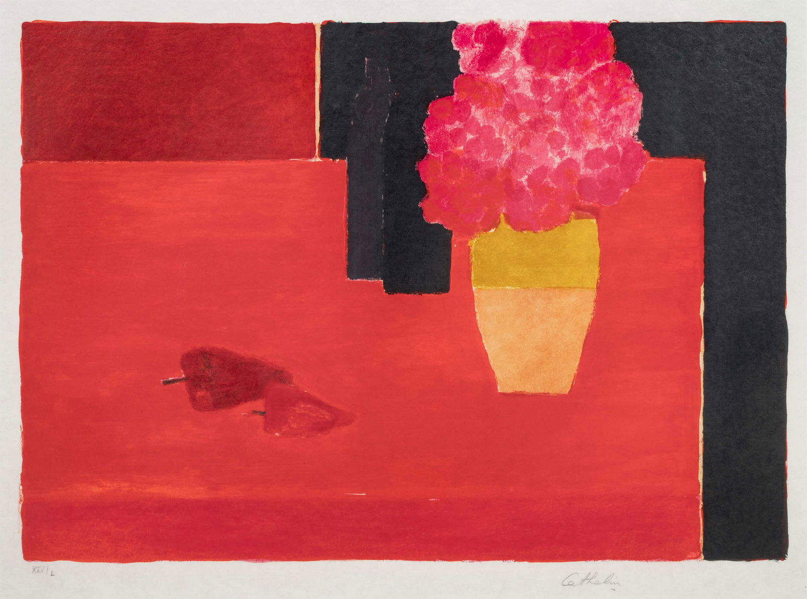 Bernard Cathelin (French, 1919-2004) Horetensias et (1 of 5)