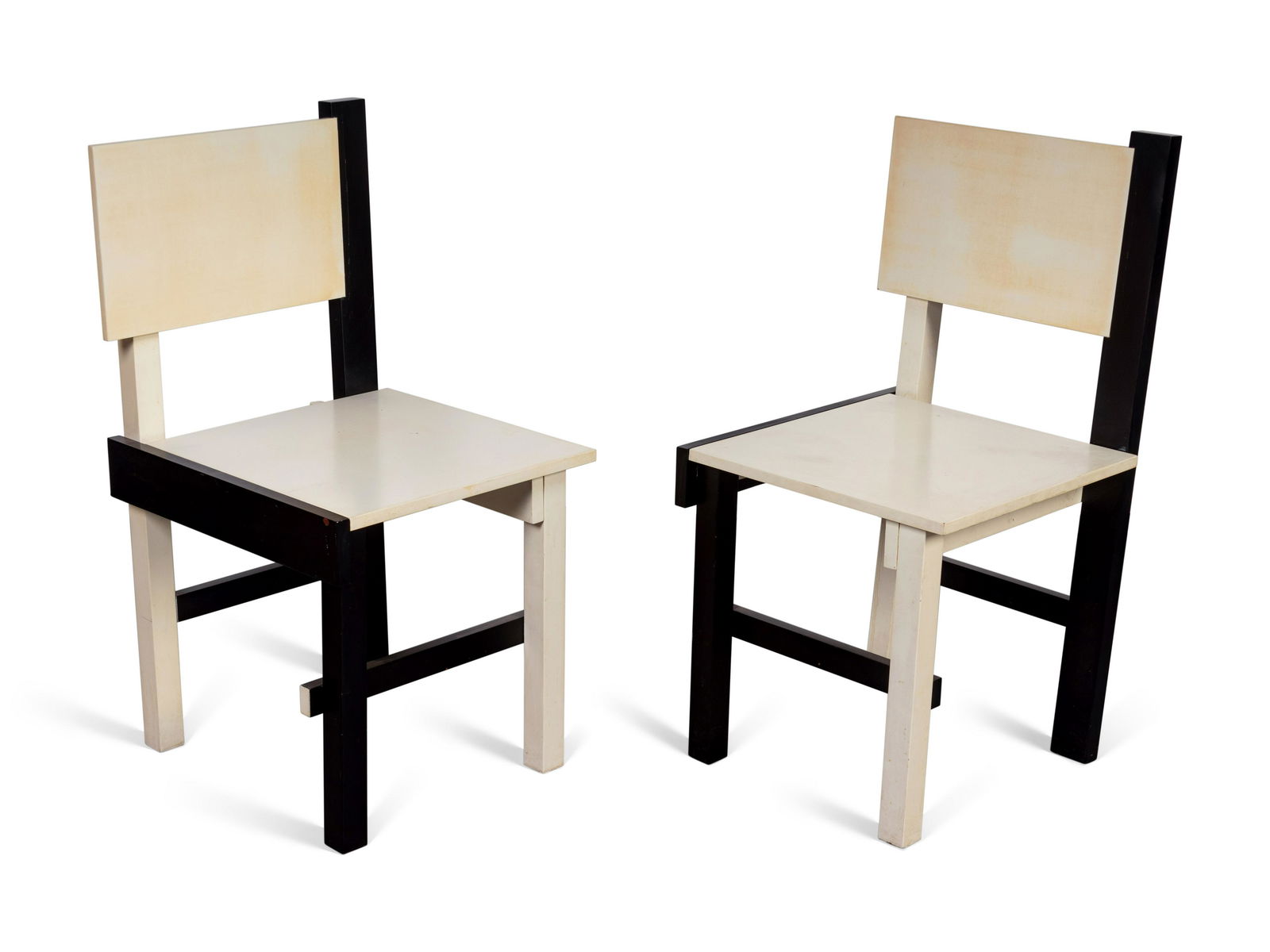 Style of Gerrit Rietveld Late 20th Century Pair of Side (1 of 3)