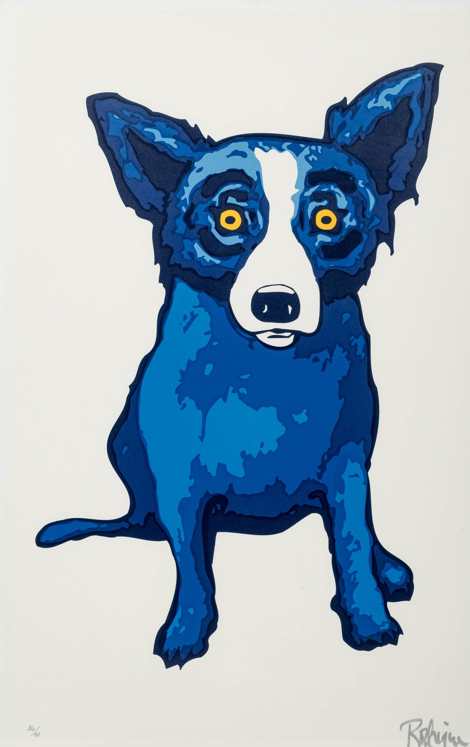 George Rodrigue (American, 1944-2013) Blue Dog (1 of 5)