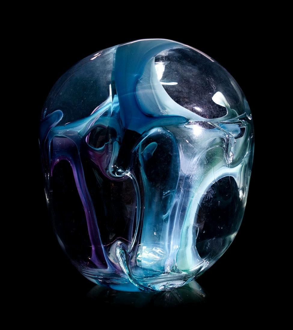 Peter Bramhall (American, 20th Century) Vessel, c. 1998: Peter Bramhall (American, 20th Century) Vessel, c. 1998 blown glass signed H 15 inches. Property from a Private Collection, Chicago, Illinois