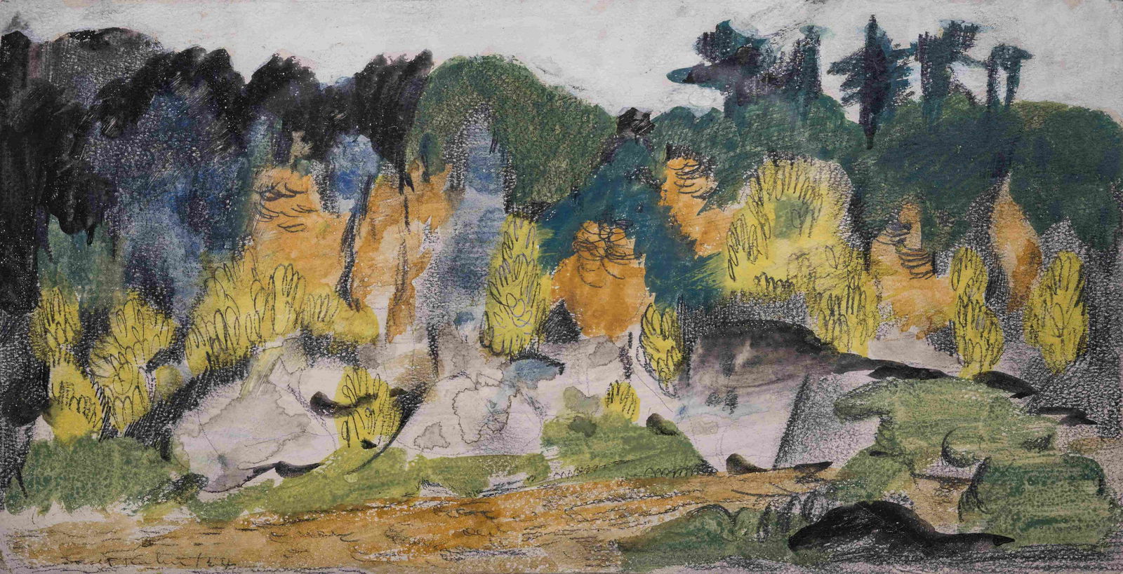 Walt Kuhn (American, 1877-1949) Wilderness Scene, 1924 (1 of 4)