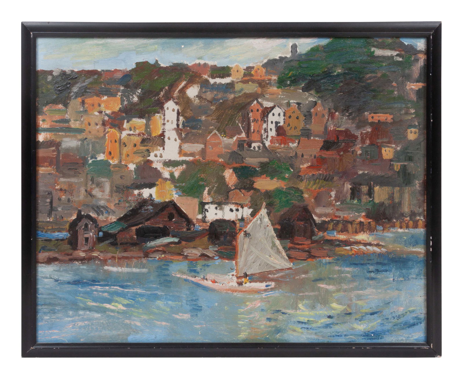 Frederick Conway (American, 1900-1973) Fishing Village (1 of 2)