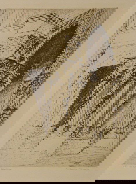 six etchings JOHN TAYLOR ARMS (american 1887-1953): six etchings JOHN TAYLOR ARMS (american 1887-1953) ST. PAUL, ALPES MARITIMES and IL SACRO MONTE, VARESE; LOUIS C. ROSENBERG (american 1890-1983) METZ, PLACE ST. LOUIS;