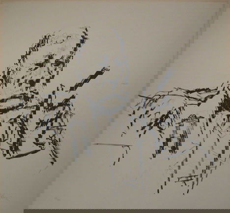 JACK LEVINE (american b. 1915) TEXAS DELEGATE 1970: JACK LEVINE (american b. 1915) TEXAS DELEGATE 1970, pencil signed and numbered 69/120. Lithograph. 16 x 20 1/2 in. Sheet size: 22 x 27 3/16 in. [Prescott 57]. Unframed