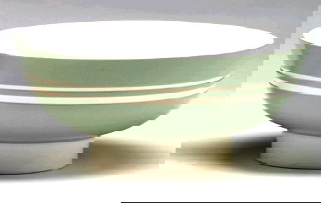 Keith Murray for Wedgwood celadon bowl, ,: Keith Murray for Wedgwood celadon bowl H:4 3/4 Diam:11" "