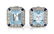 A Pair of 18 Karat White Gold, Blue Topaz, Sapphire and