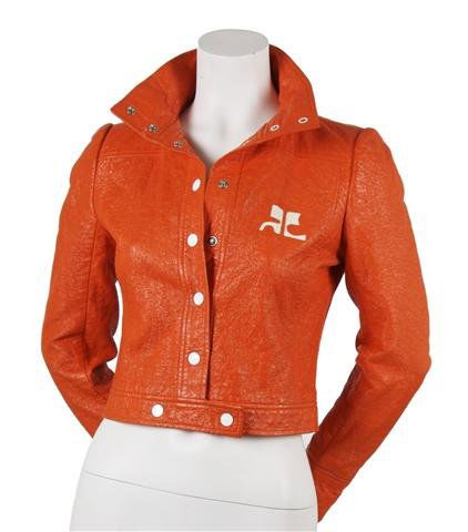 Orange vinyl shop jacket