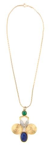 A Jomaz Pendant Necklace.: A Jomaz Pendant Necklace. Stamped: Jomaz.