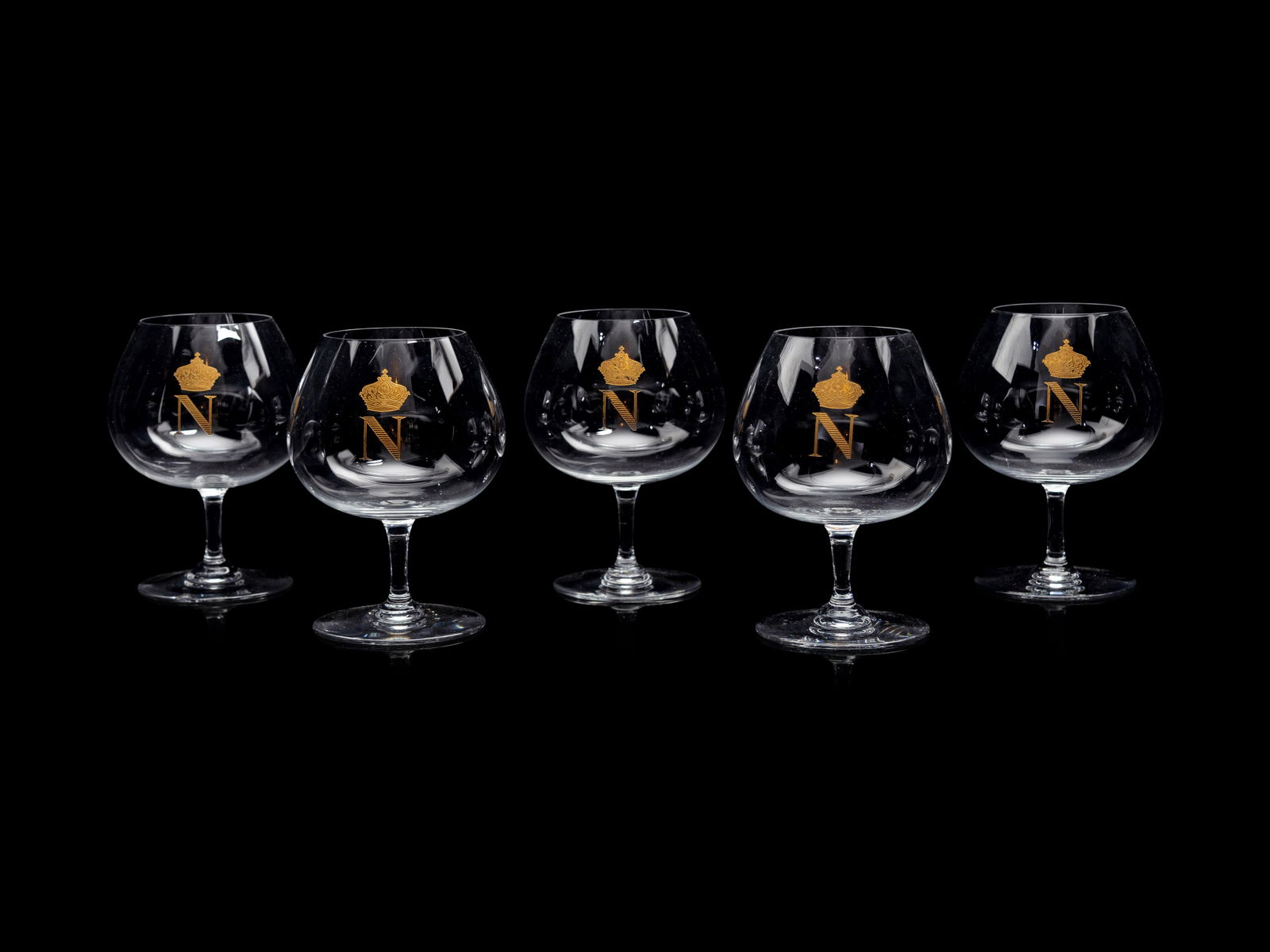 Five Baccarat Napoleon Brandy Snifters (1 of 1)