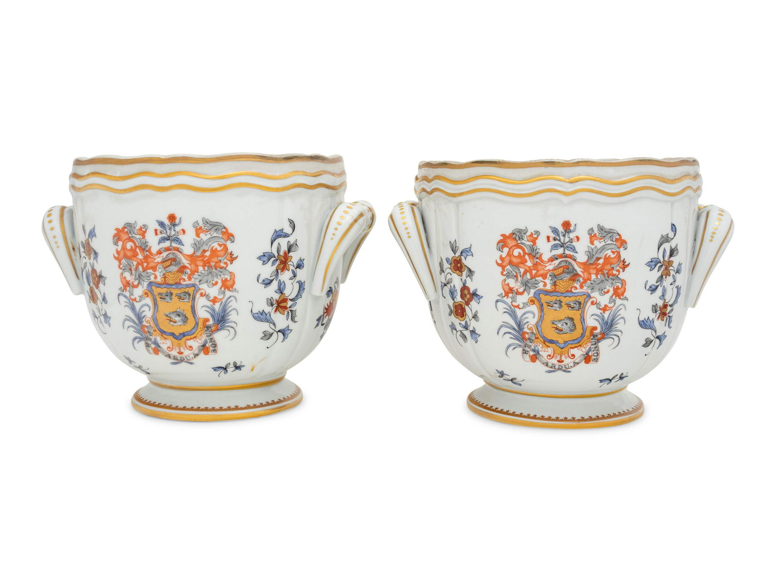 A Pair of French Porcelain Cache Pots (1 of 3)