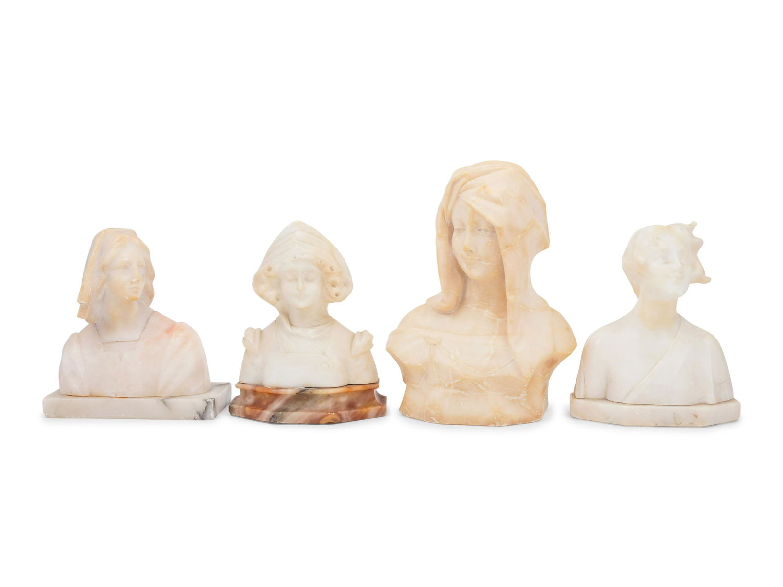 Four Italian Alabaster Busts (1 of 3)