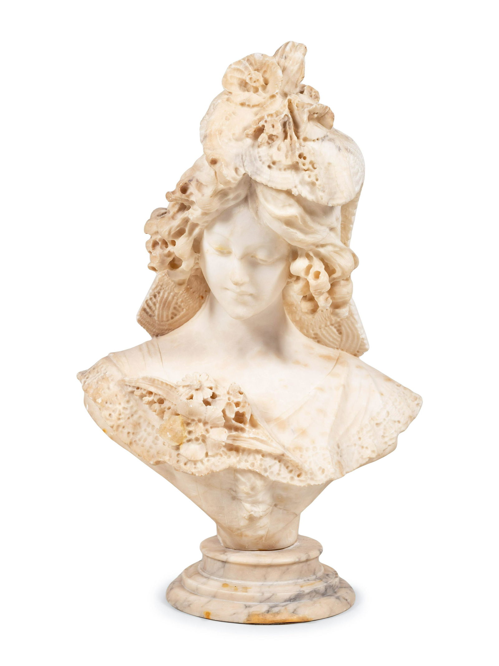 An Italian Alabaster Bust of a Lady (1 of 5)