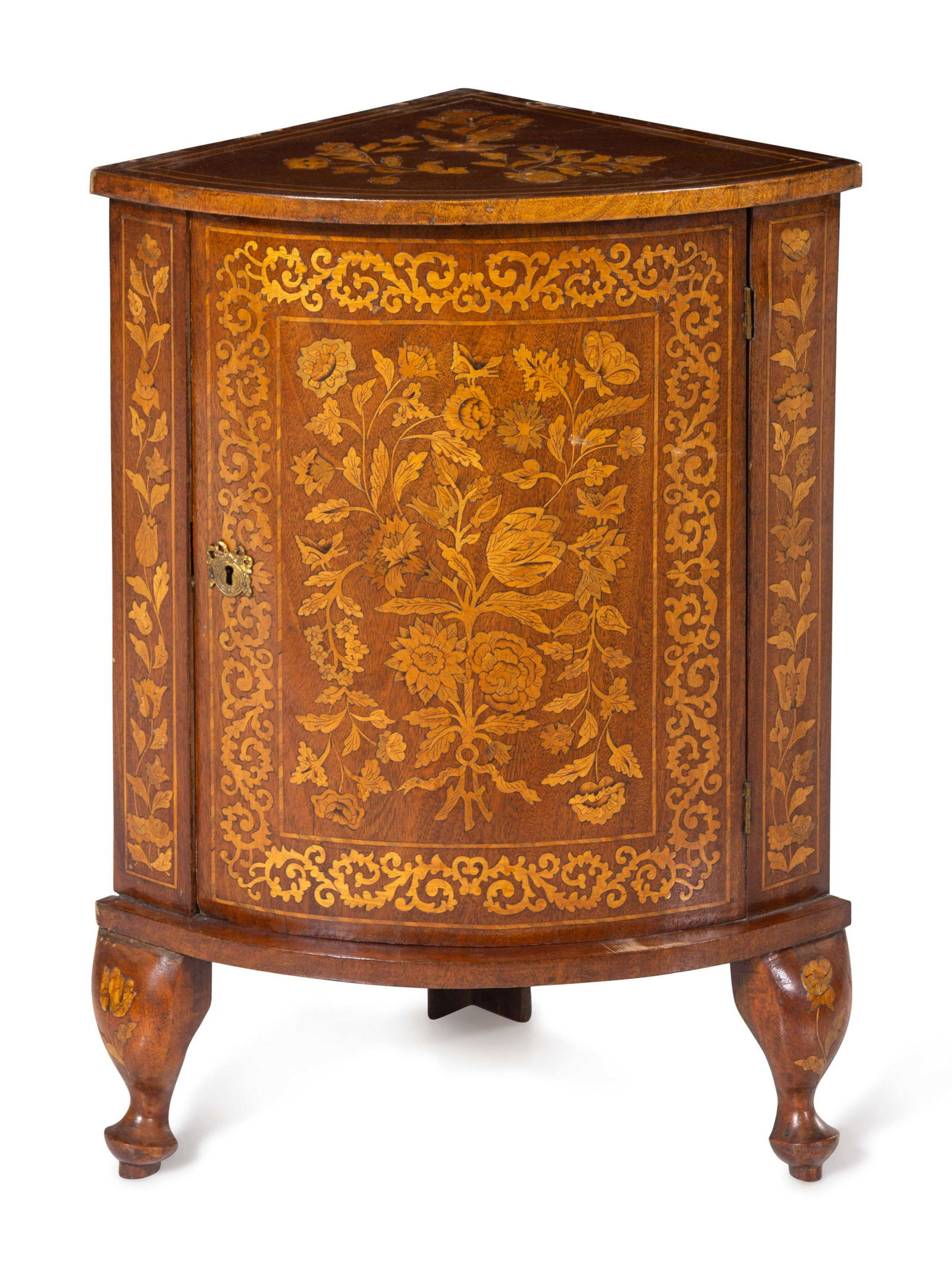 A Dutch Marquetry Corner Cabinet (1 of 1)