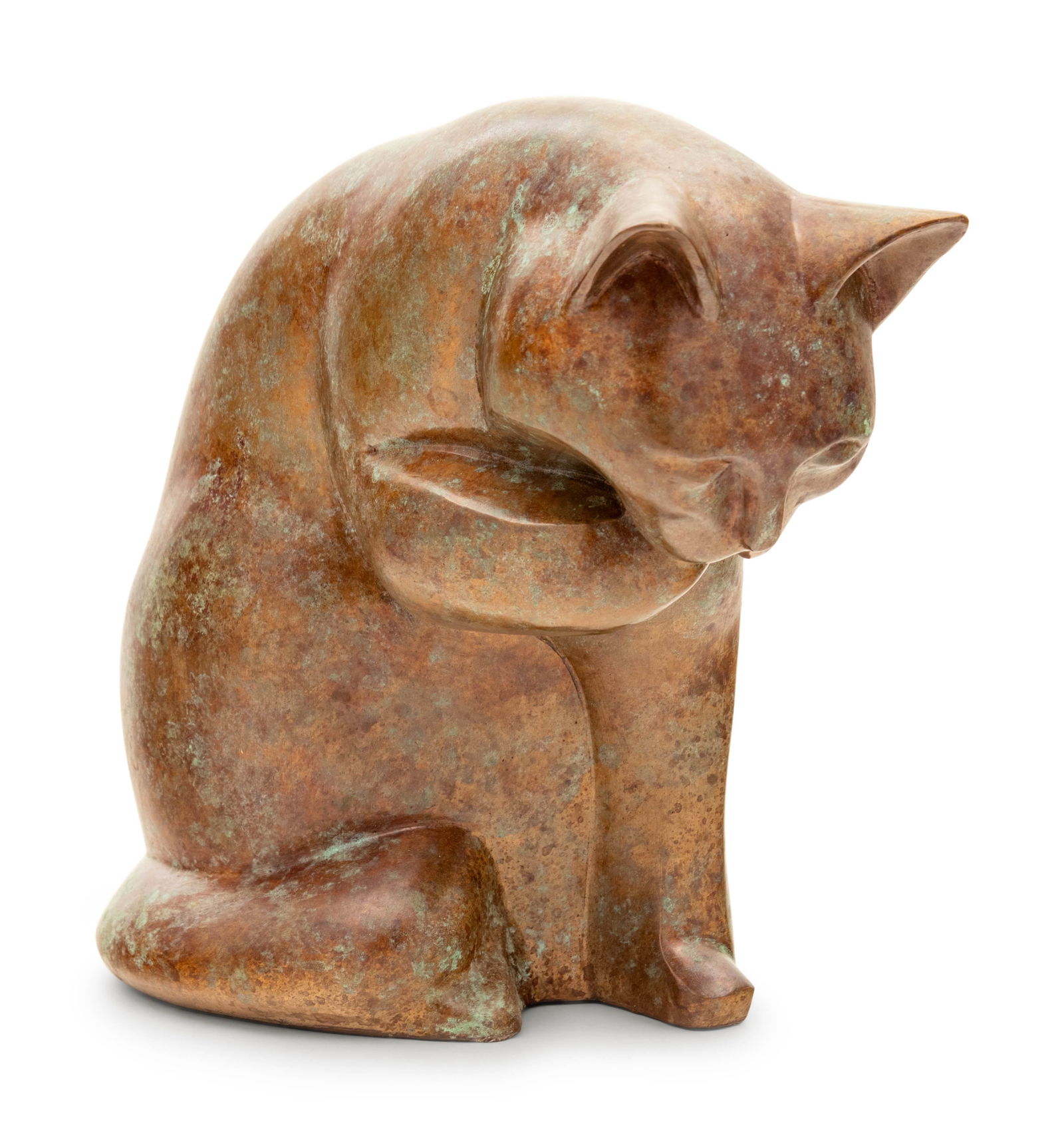 A Patinated Bronze Figure of a Cat (1 of 3)