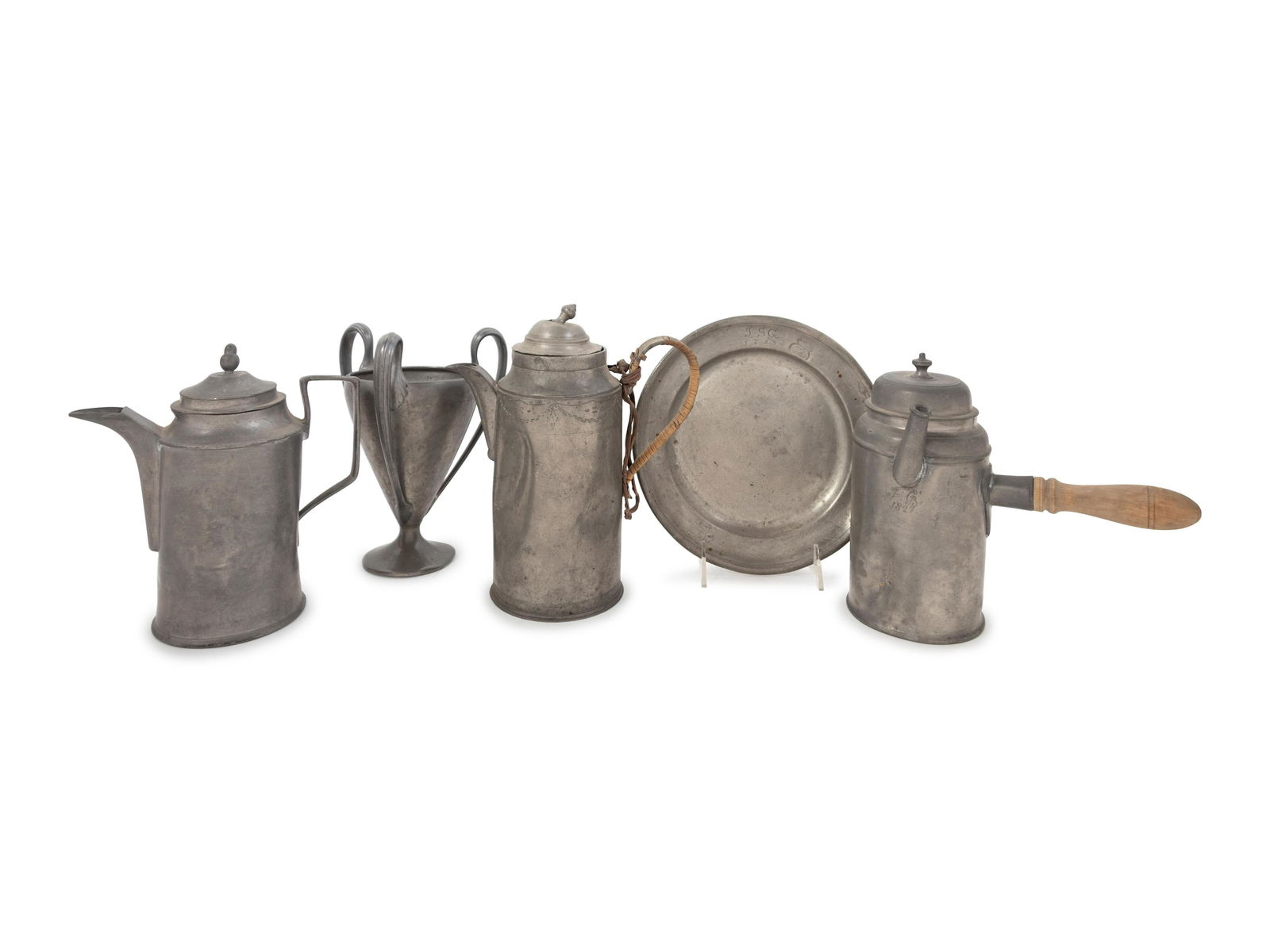 Five Pewter Table Articles (1 of 1)