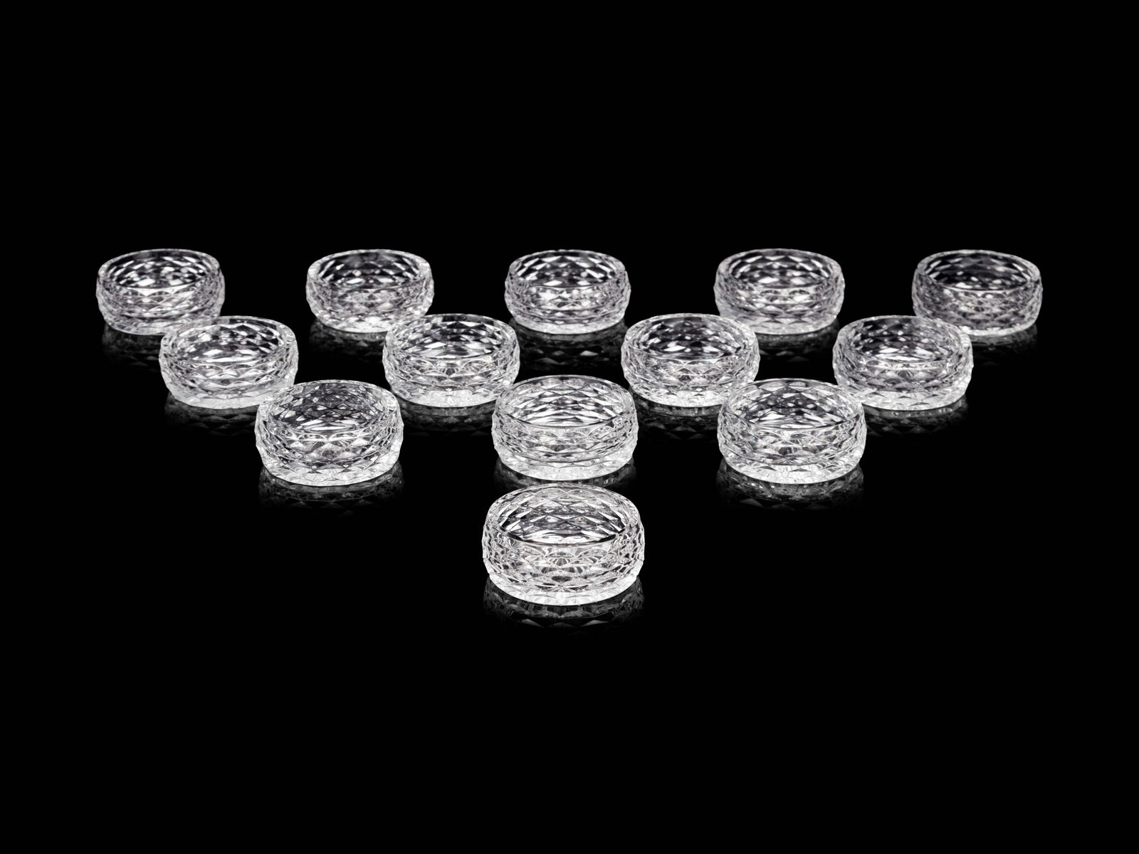 A Set of Thirteen William Yeoward Cut Glass Salt (1 of 1)