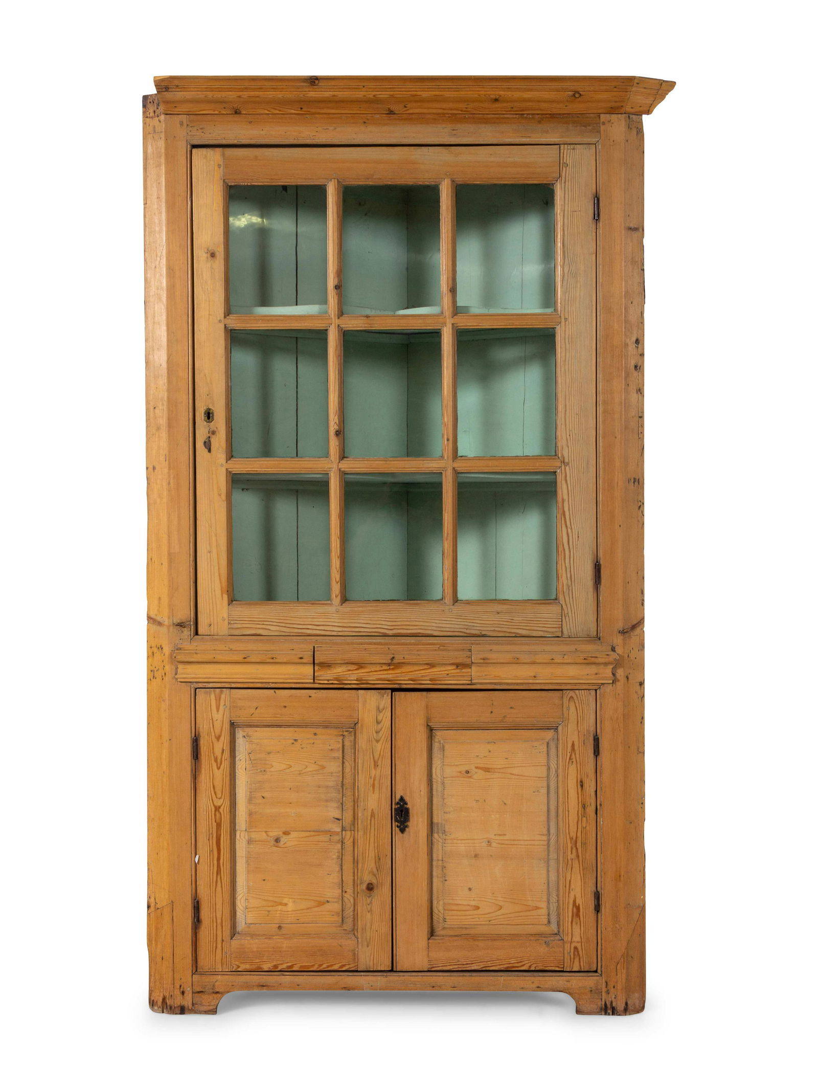 An American Pine Corner Cabinet   (1 of 1)