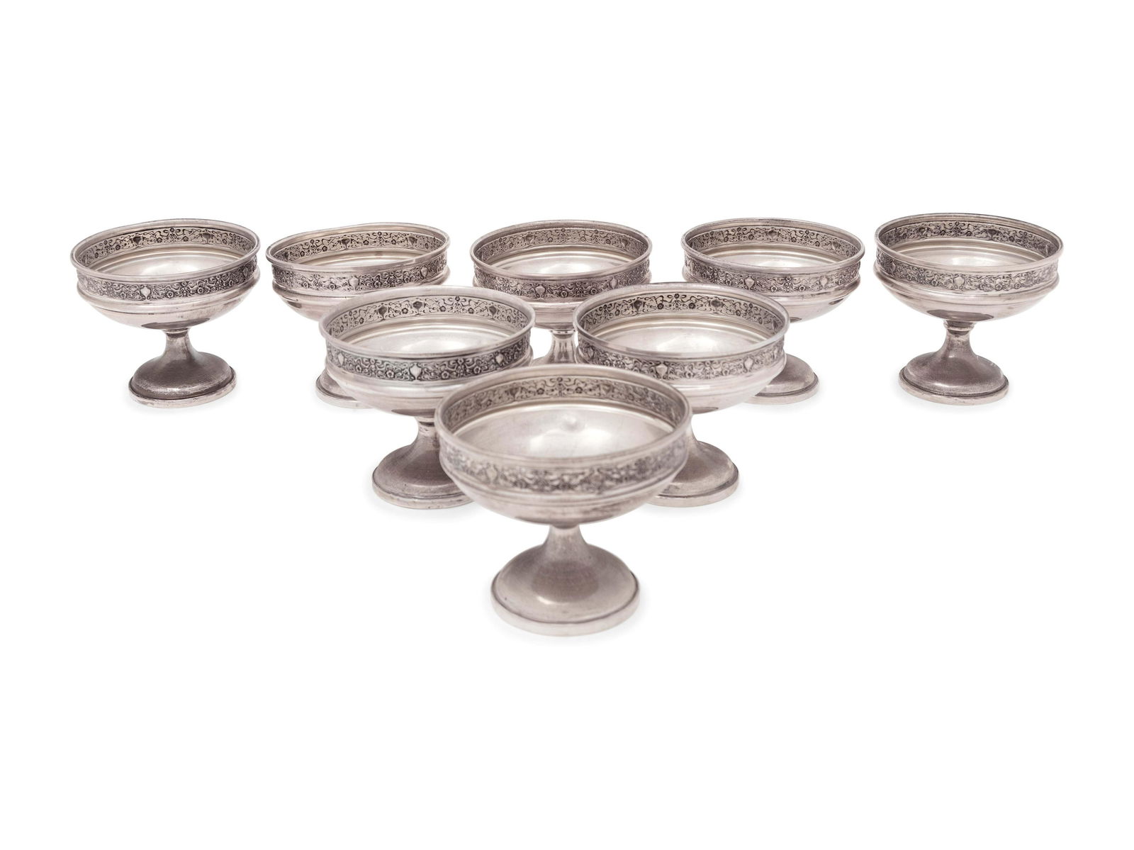 A Set of Eight Silver Sorbet Dishes (1 of 2)