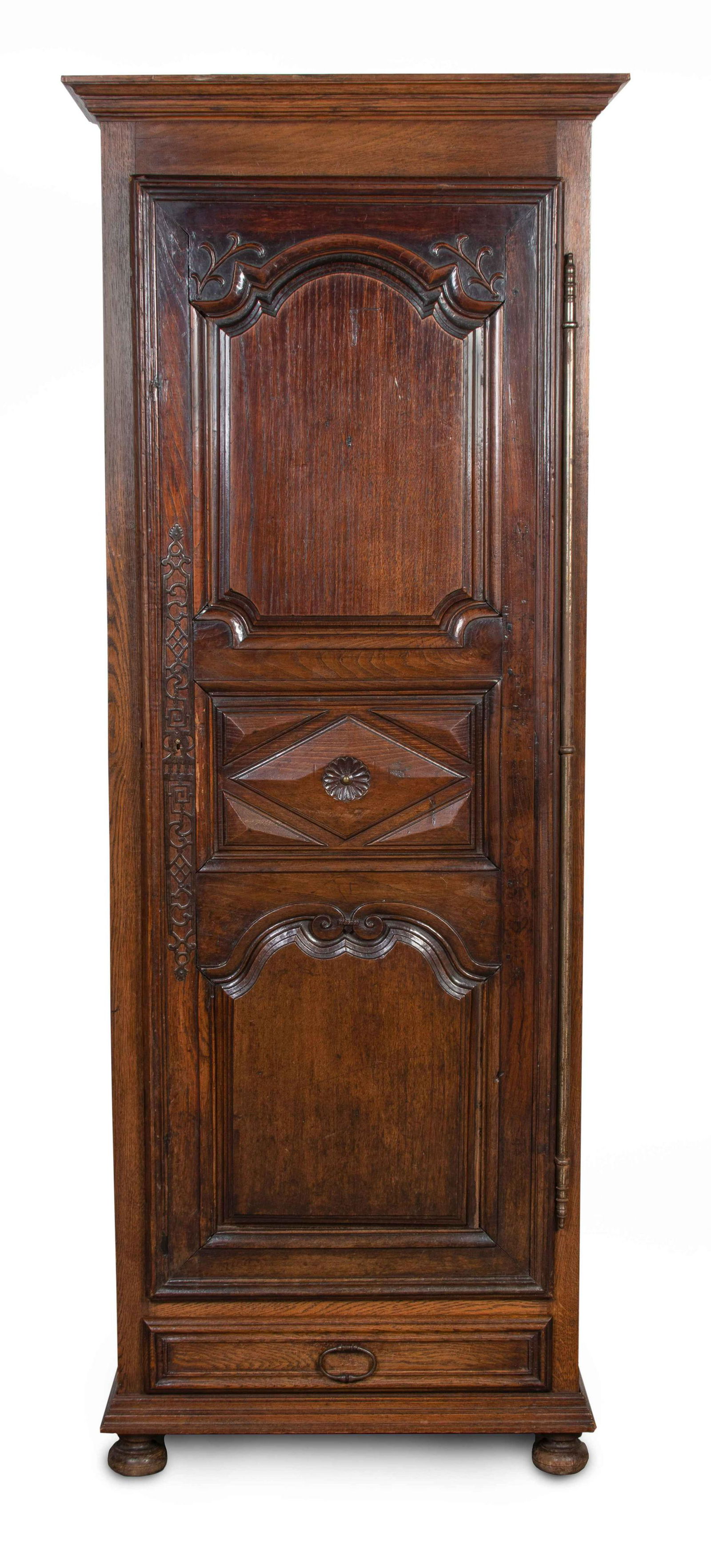 A French Provincial Oak Linen Cabinet (1 of 2)
