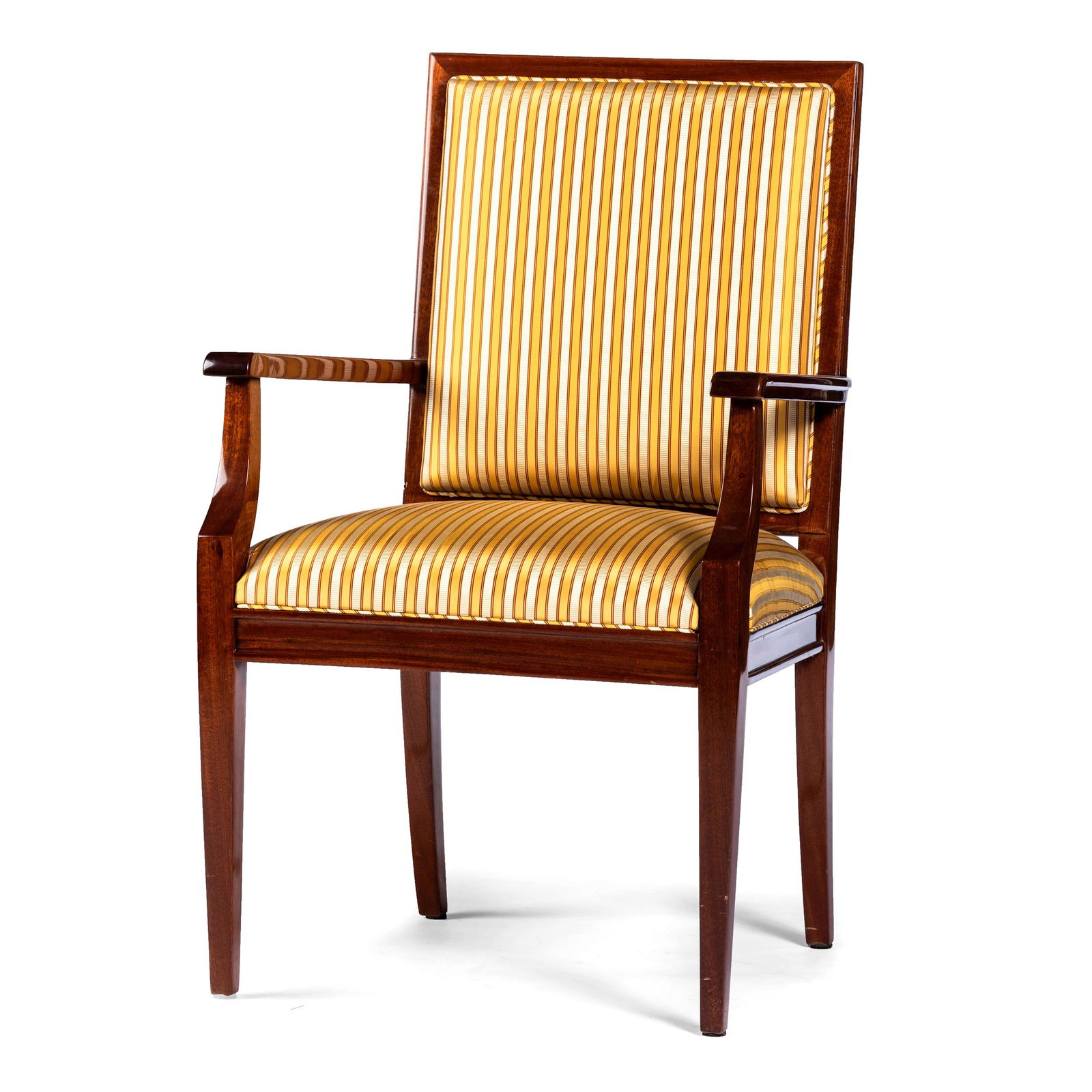 A Federal Style Mahogany Armchair: A Federal Style Mahogany Armchair 20th Century Height 41 inches. Note: This lot is located in Cincinnati, Ohio. The buyer will be responsible for shipping from our Cincinnati auction facility.