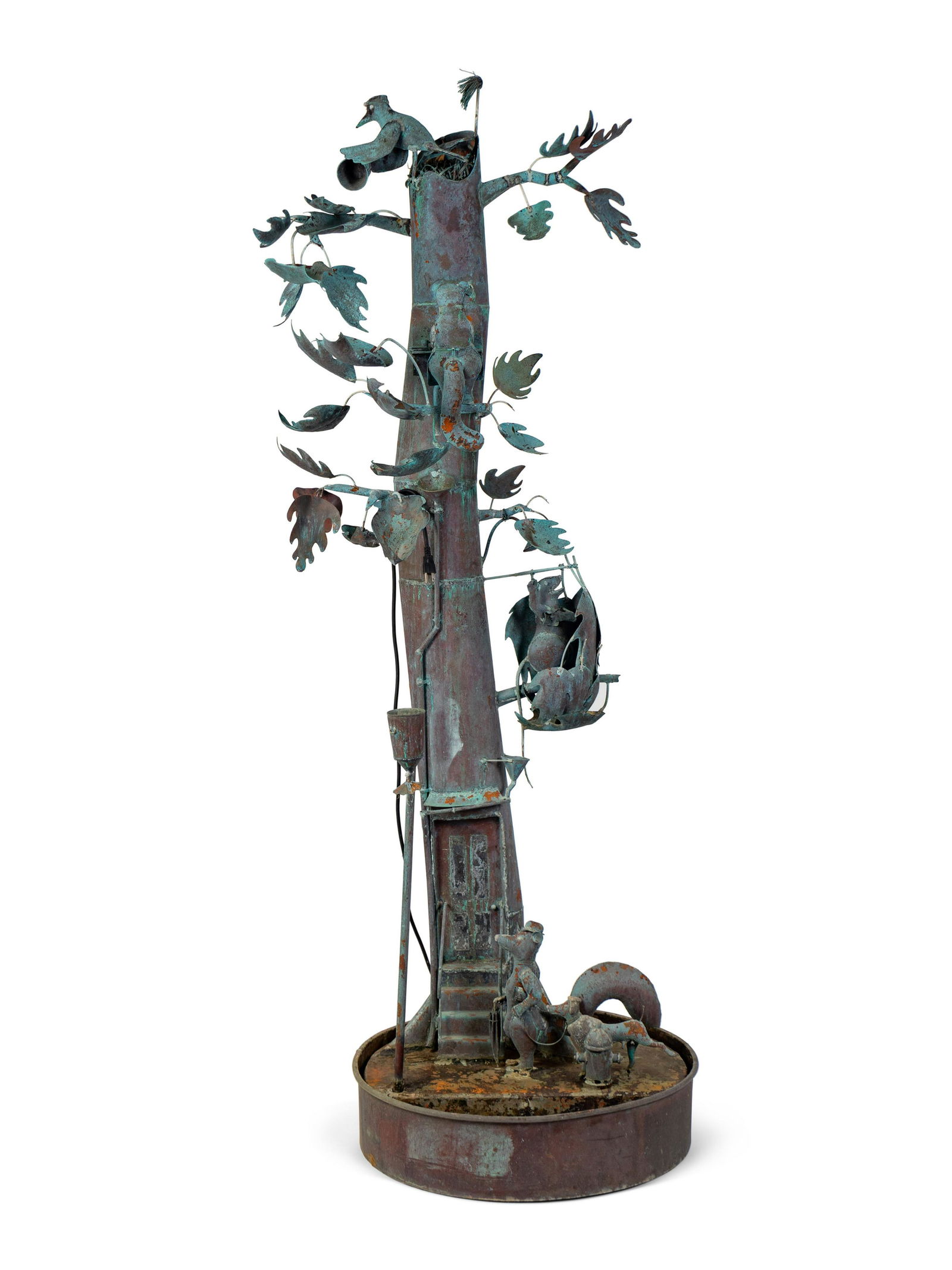 A Copper Fanciful Tree-Form Fountain (1 of 2)