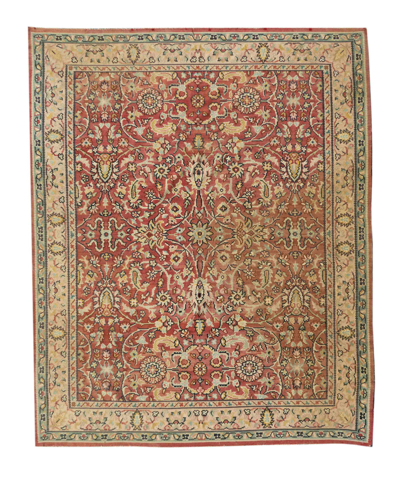 A Caucasian Style Wool Rug: A Caucasian Style Wool Rug 20th Century 9 feet 8 inches x 8 feet 2 inches. Note: This lot is located in West Palm Beach, Florida. The buyer will be responsible for shipping from our West Palm Beach au