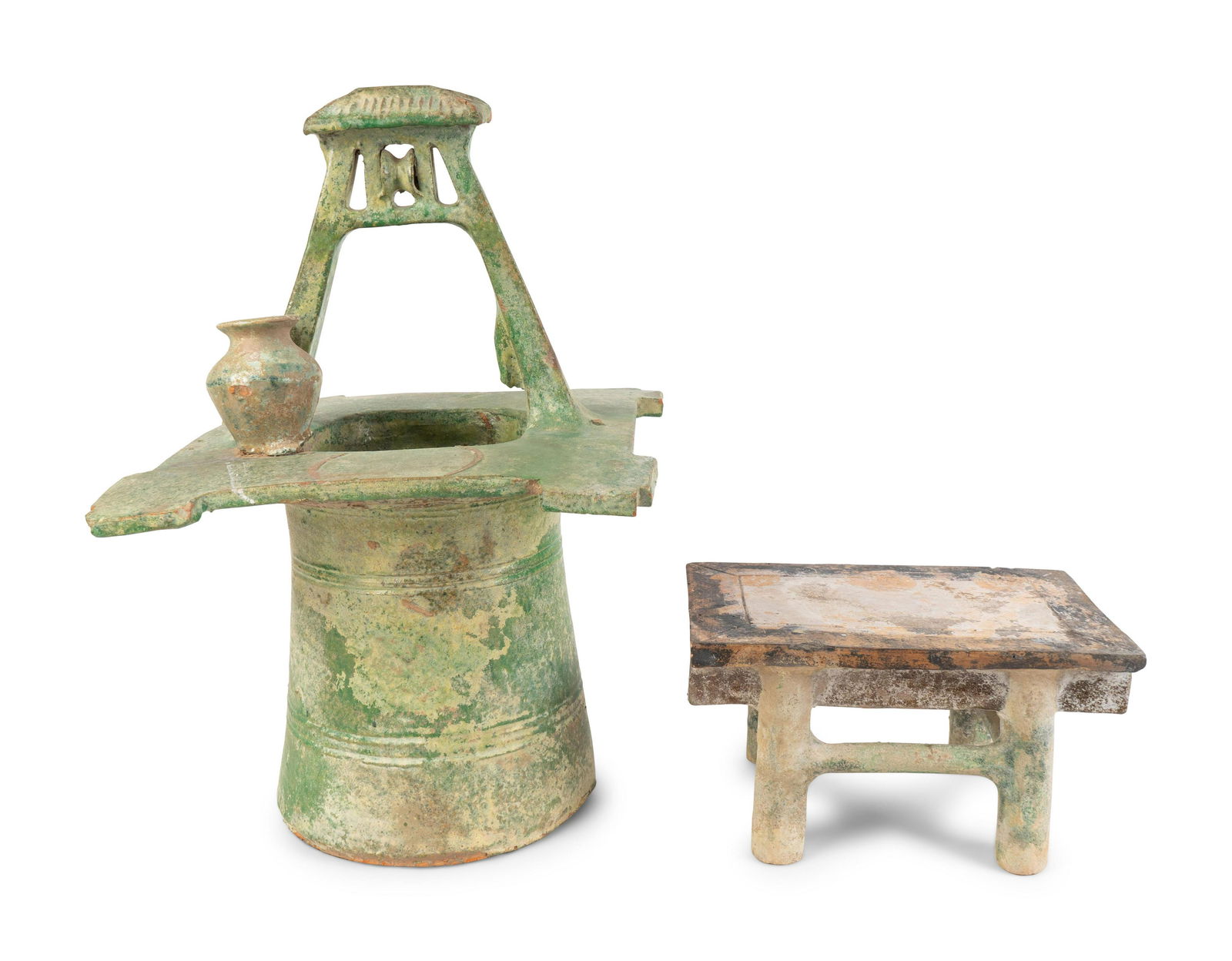 Two Chinese Glazed Terracotta Tomb Models (1 of 1)