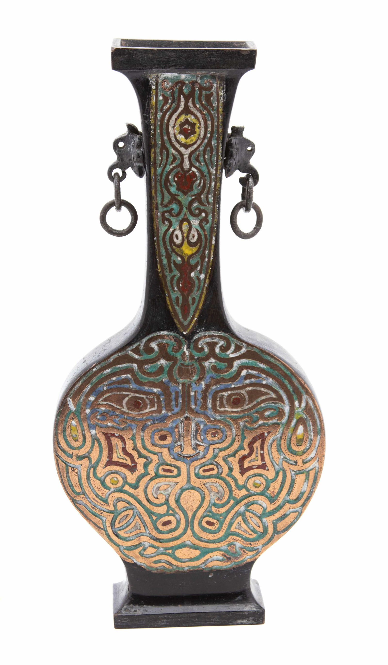 A Chinese Champleve Enamel and Bronze Vase   (1 of 1)