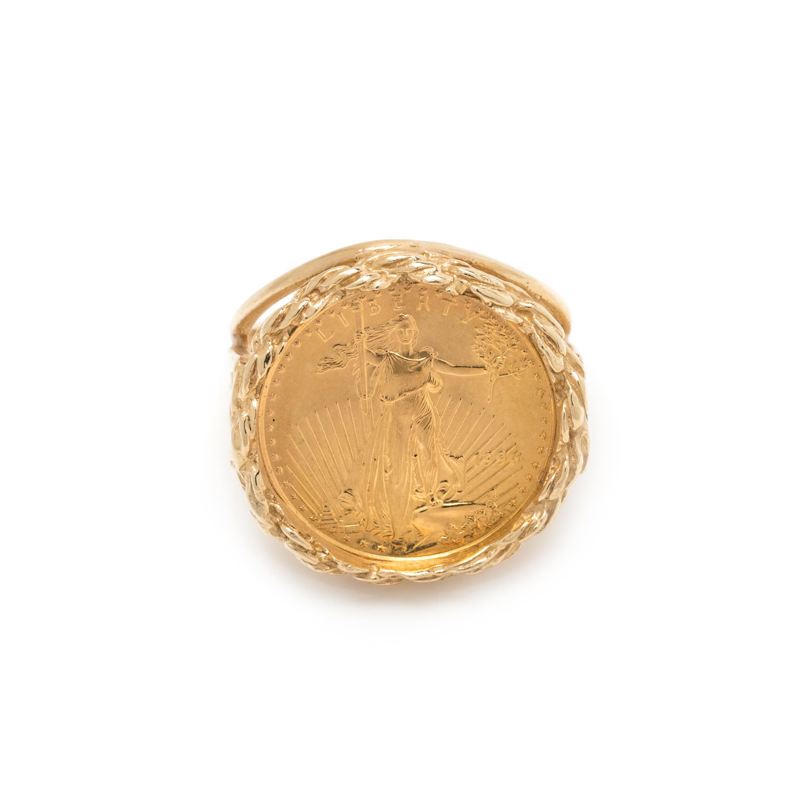 YELLOW GOLD AND COIN RING (1 of 3)