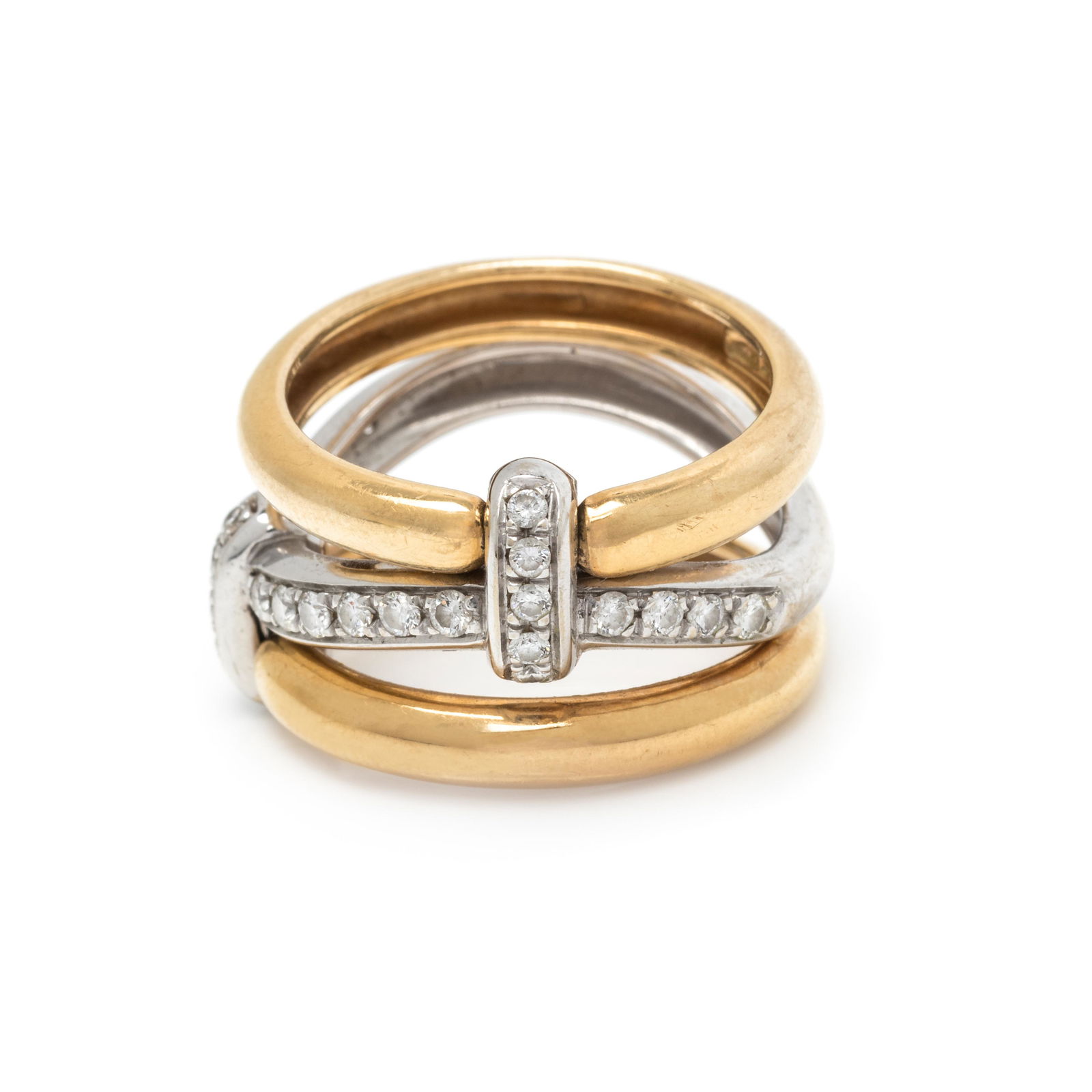 BICOLOR GOLD AND DIAMOND RING (1 of 2)