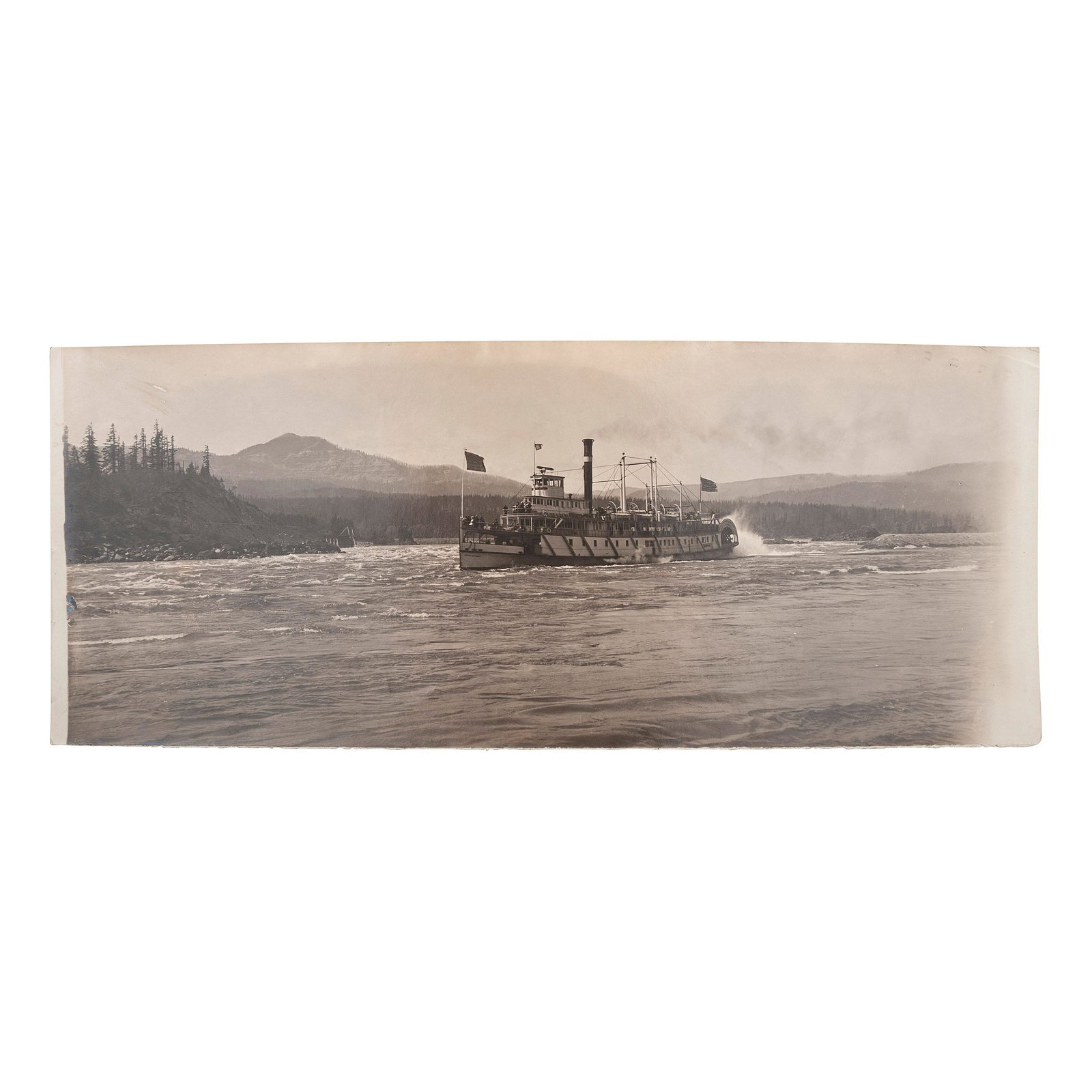 [EARLY PHOTOGRAPHY] -- [TRANSPORTATION]. A group of: [EARLY PHOTOGRAPHY] -- [TRANSPORTATION]. A group of silver gelatin and albumen photographs of steamships, boats, and harbors, including the Bailey Gatzert on the Columbia River, comprising: GIFF