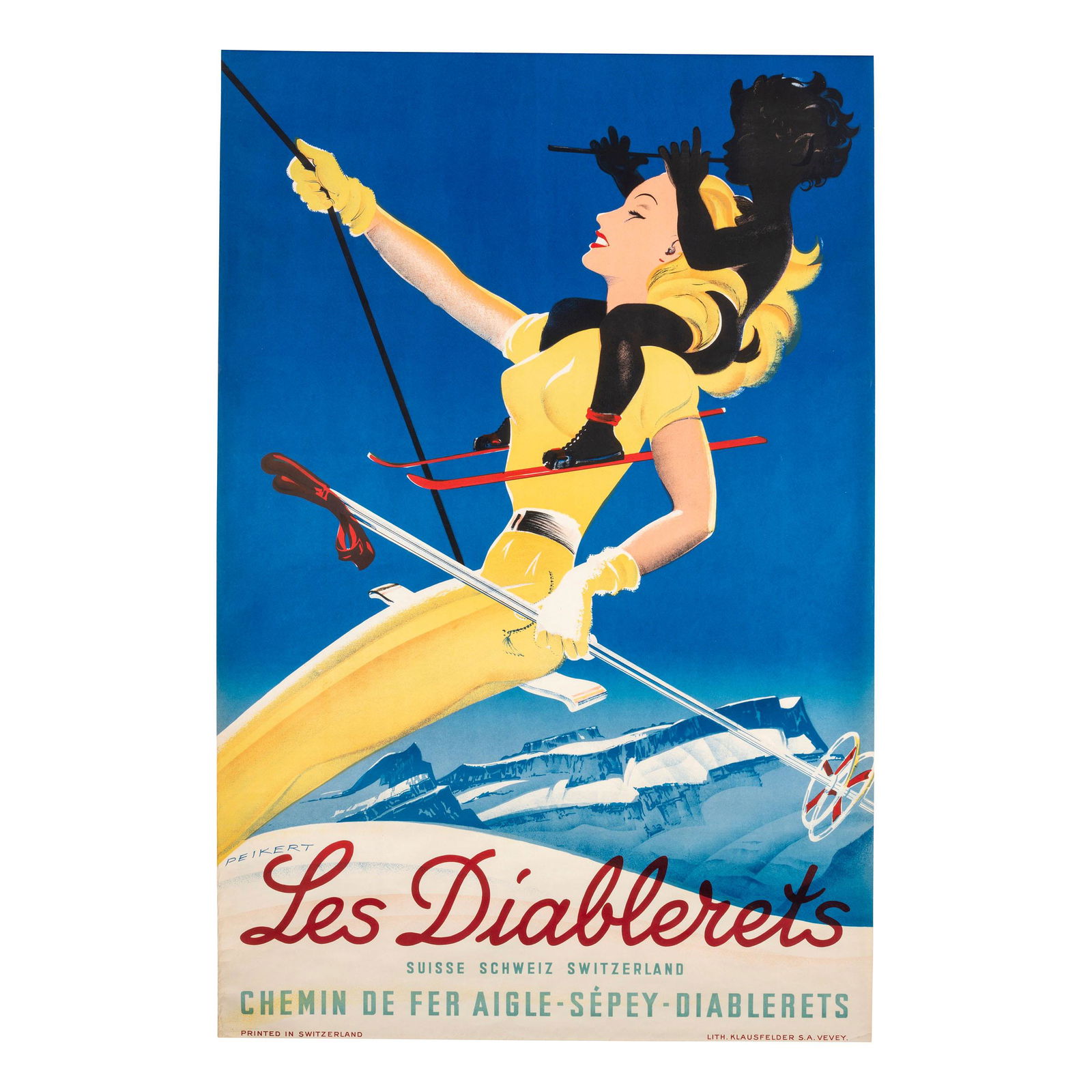 [TRAVEL POSTERS]. PEIKERT, Martin. Les Diablerets. (1 of 1)
