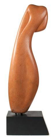 Alexander Archipenko, (Ukrainian/American, 1887-1964), : Alexander Archipenko (Ukrainian/American, 1887-1964) Round Torso, 1937 terra-cotta, polished inscribed and dated 37 Height 46 inches. Property from the collection of Mr. Michael Greenwald, Gary, Ind