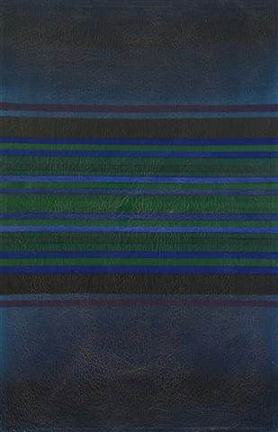 David Simpson, (American, b. 1928), Dragon Stripes, 196: David Simpson (American, b. 1928) Dragon Stripes, 1963 oil on canvas 37 x 24 inches. Property from the Estate of Marjorie C. Barnett, M.D., Chicago, Illinois Robert Elkon Gallery, New York, New York